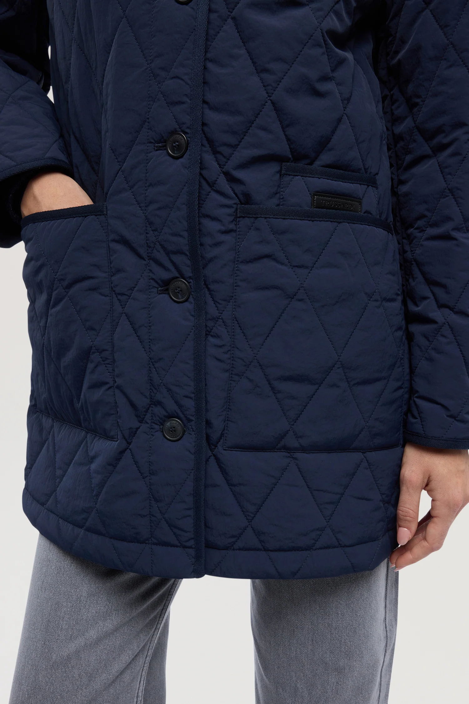 Long padded nylon jacket - Image 3