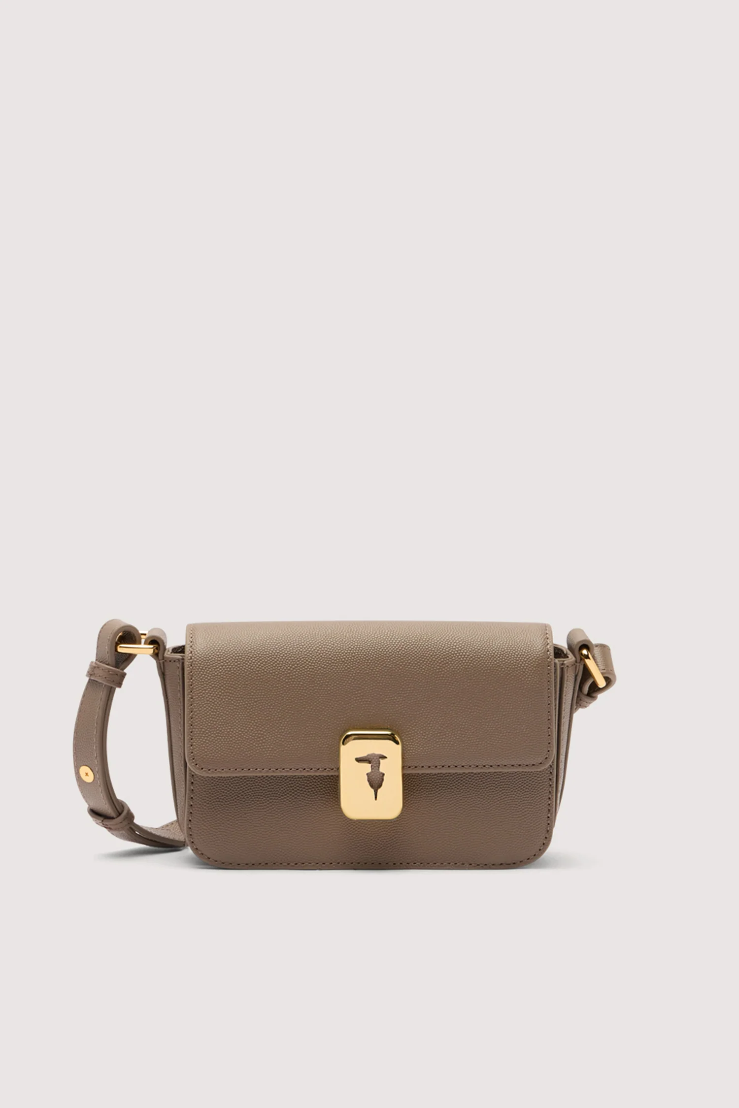 Mini shoulder bag in leather