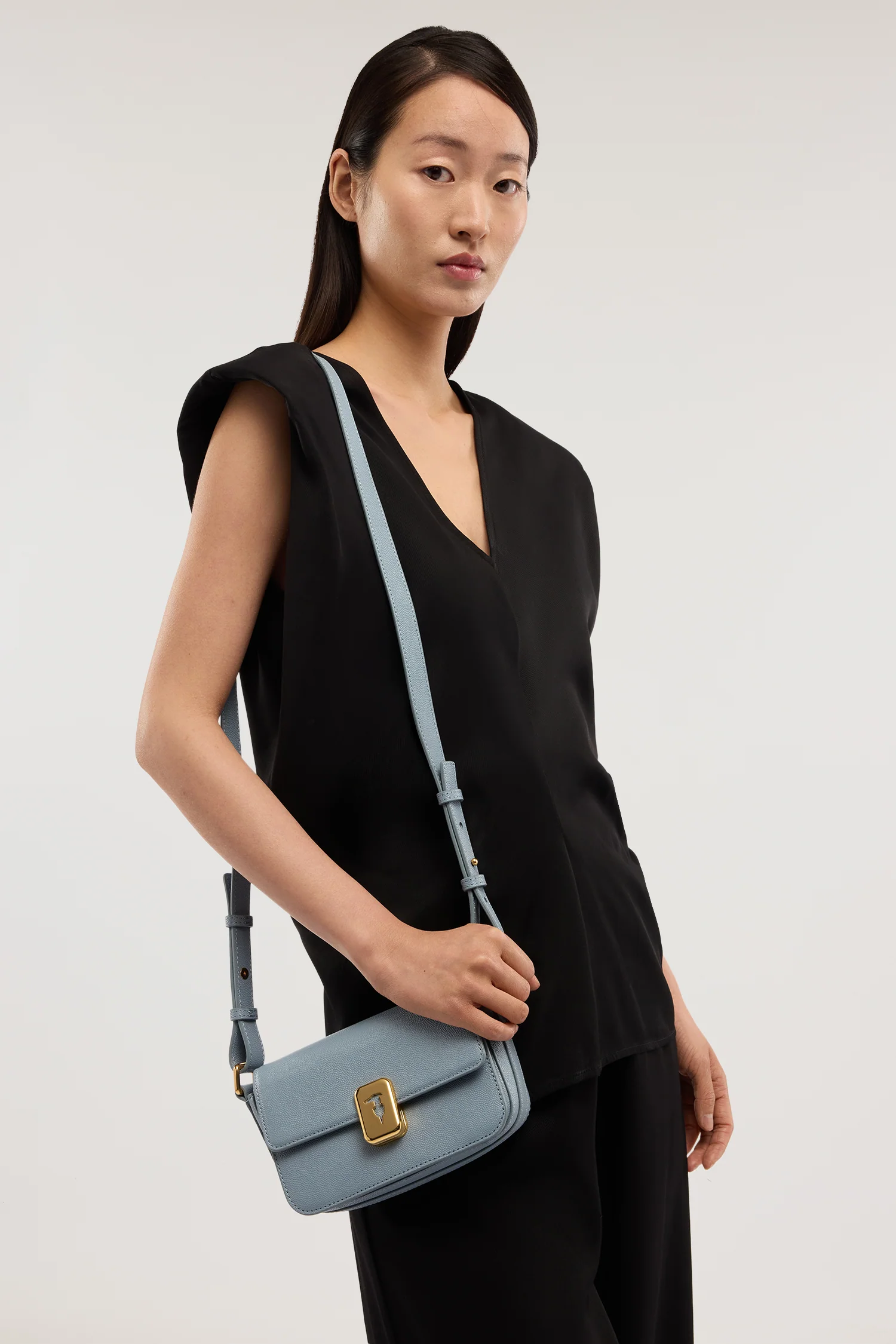 Mini shoulder bag in leather - Image 2