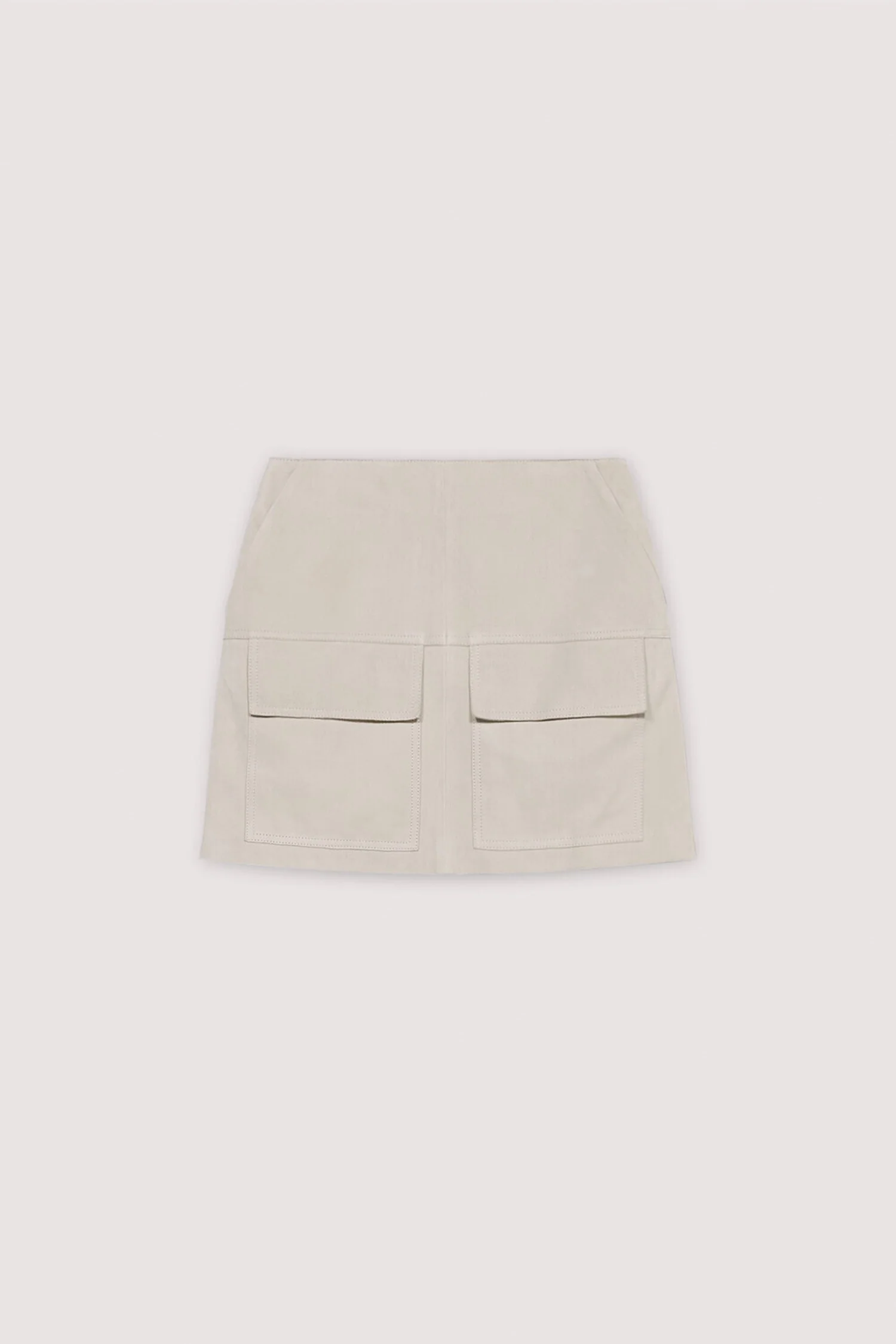 Mini skirt with applied leather pockets - Image 5