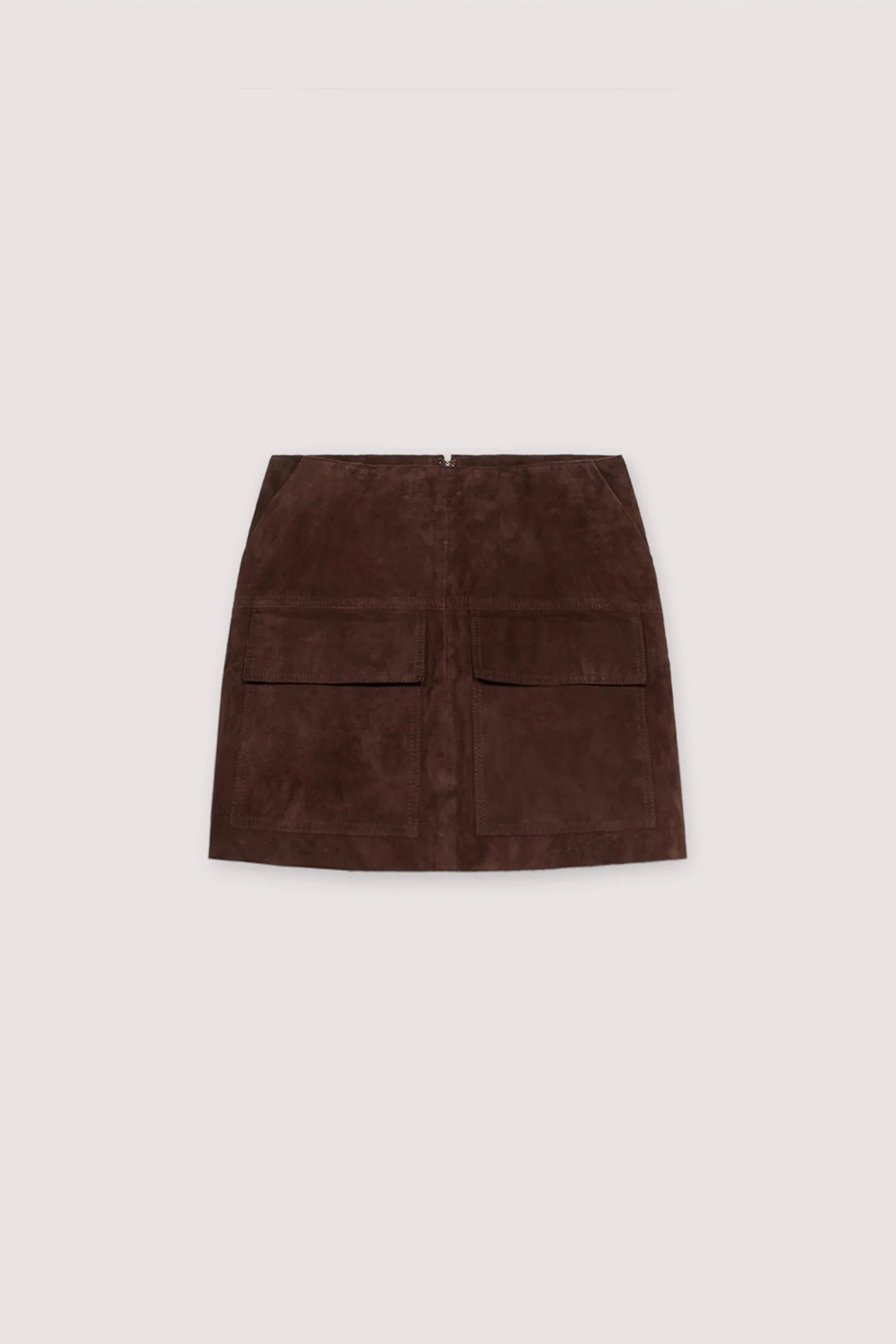 Mini skirt with applied leather pockets - Image 5