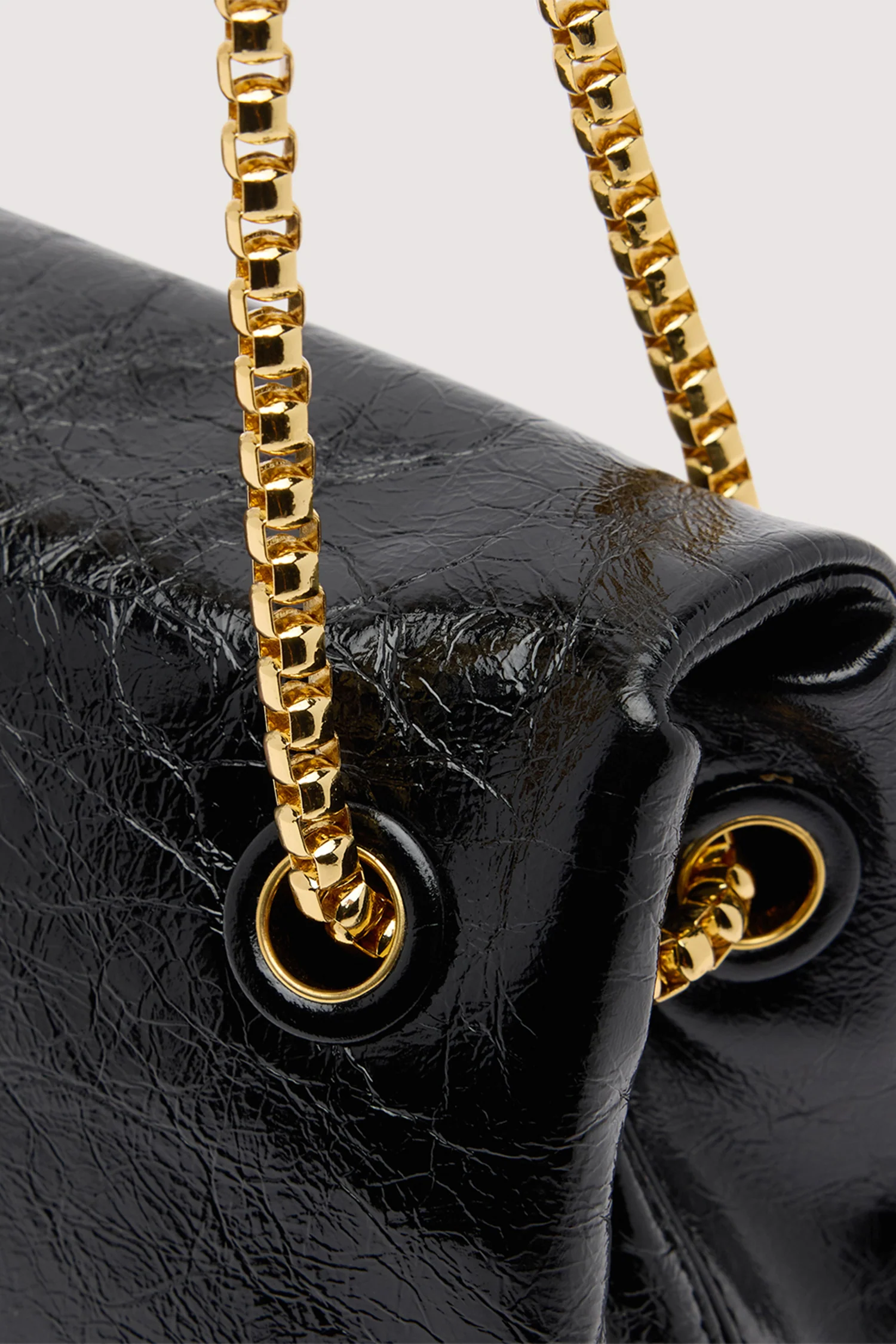 Orbita mini shoulder bag with leather chain - Image 3