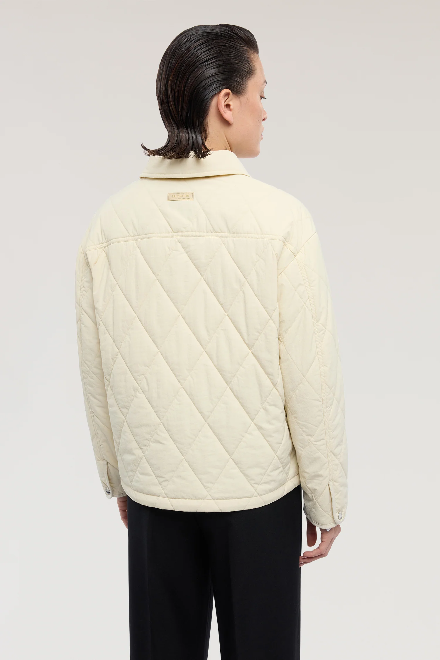 Padded bomber jacket with shirt collar - Image 3