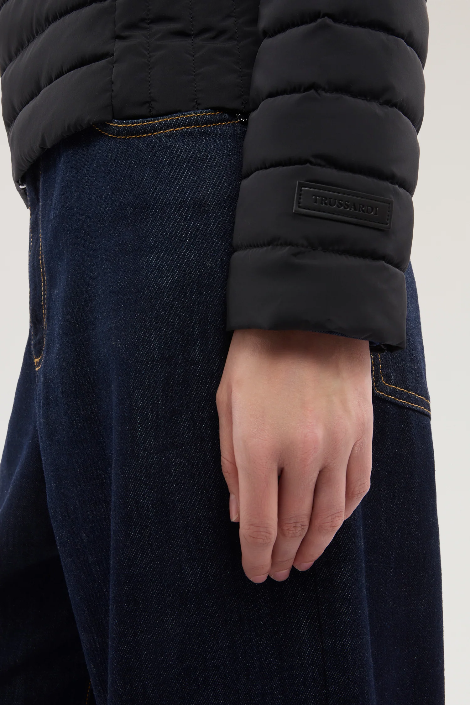 Padded nylon jacket with hood - Image 3