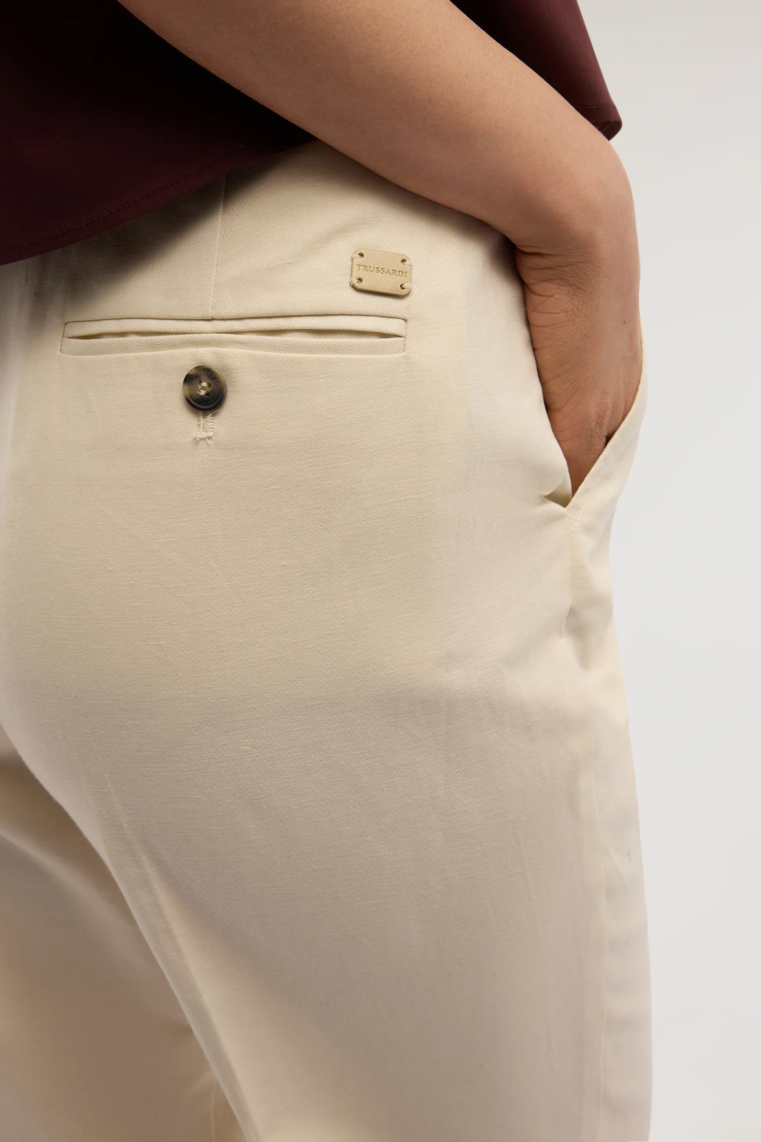 Palazzo trousers in cotton and linen - Image 3
