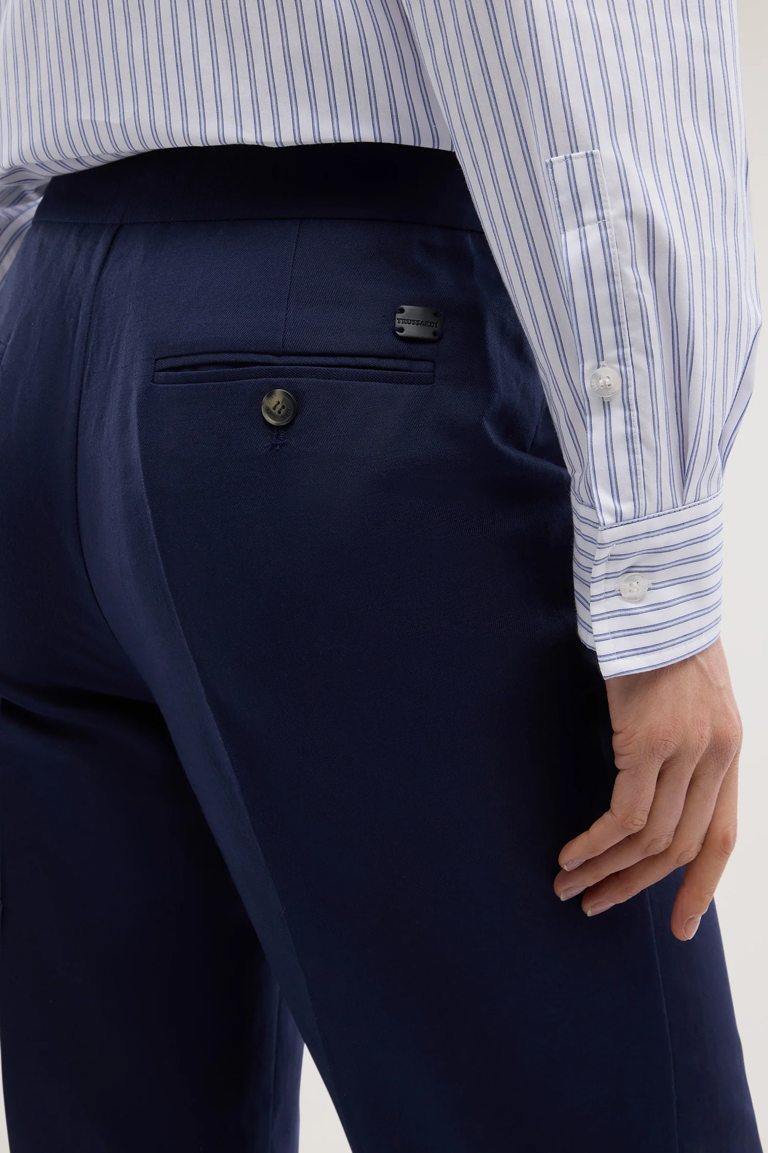 Palazzo trousers in cotton and linen - Image 3