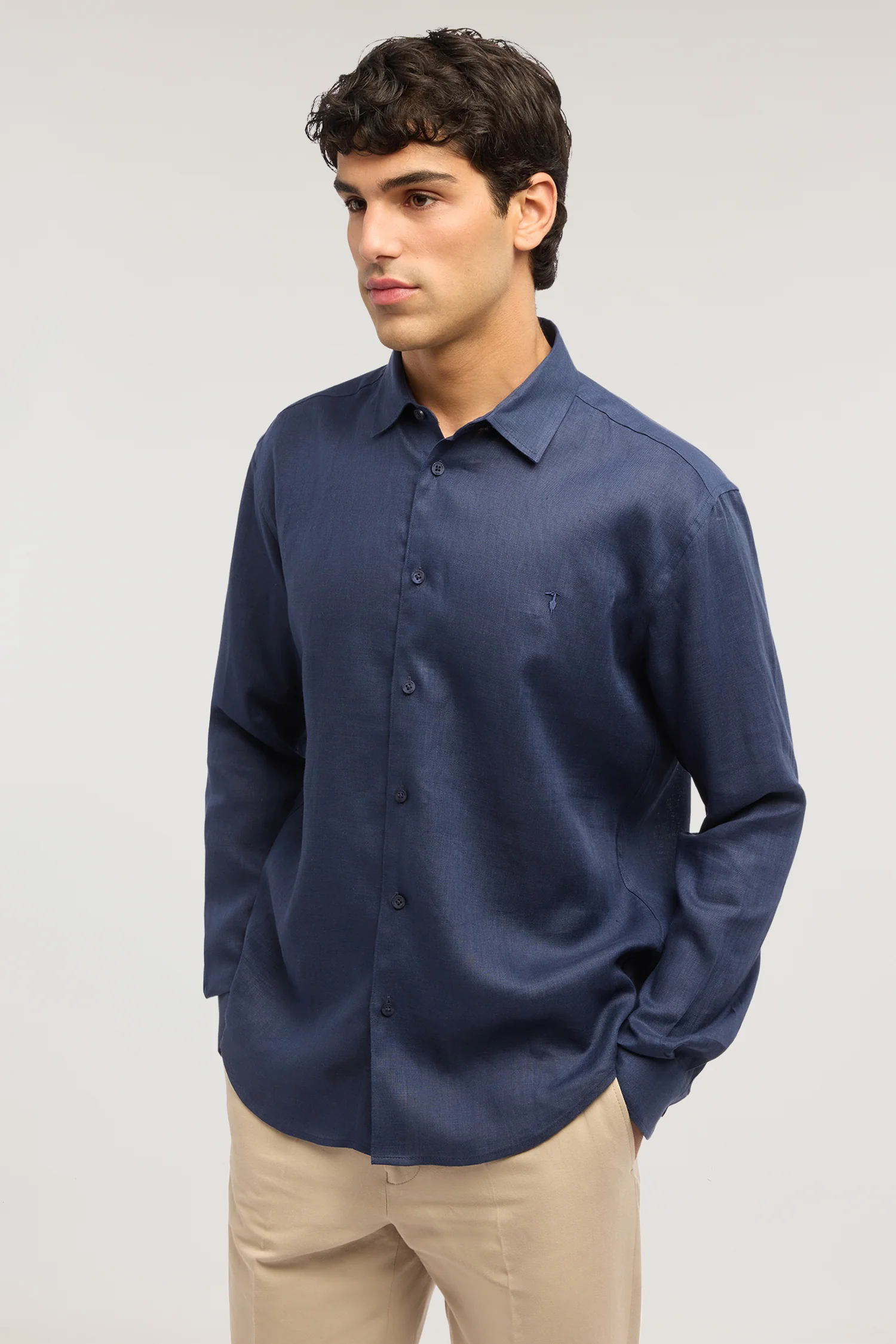 Regular fit linen shirt