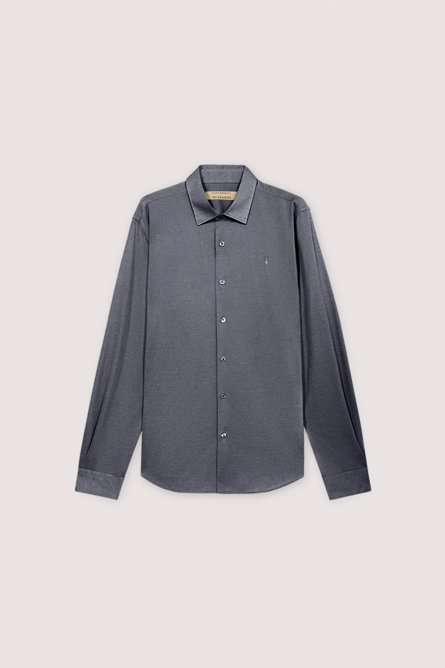 Regular fit shirt in melange stretch jersey - Image 5