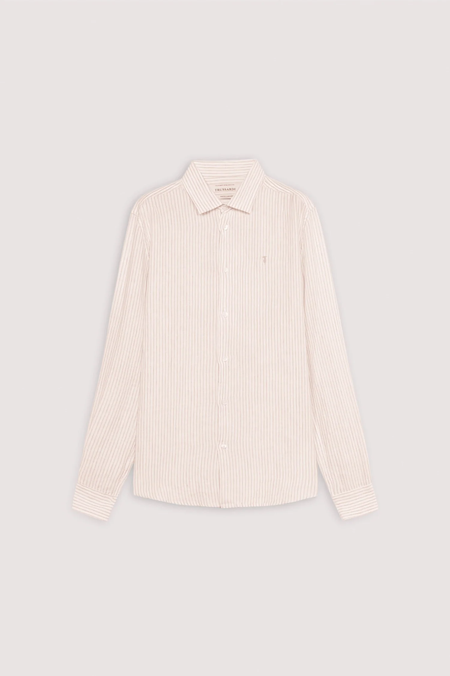 Regular fit striped linen shirt - Image 5