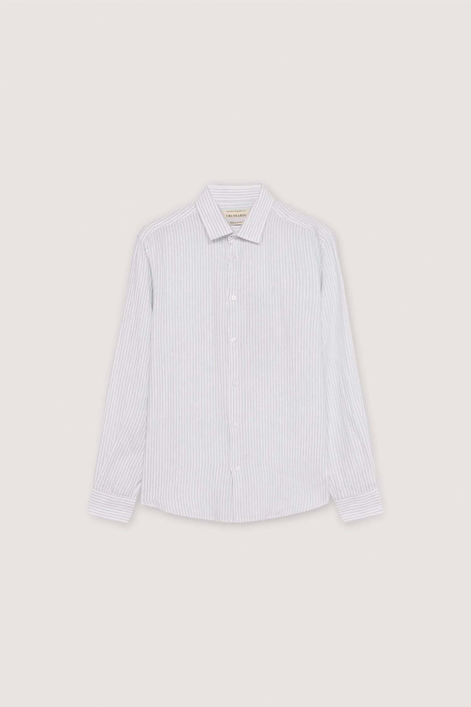Regular fit striped linen shirt - Image 5