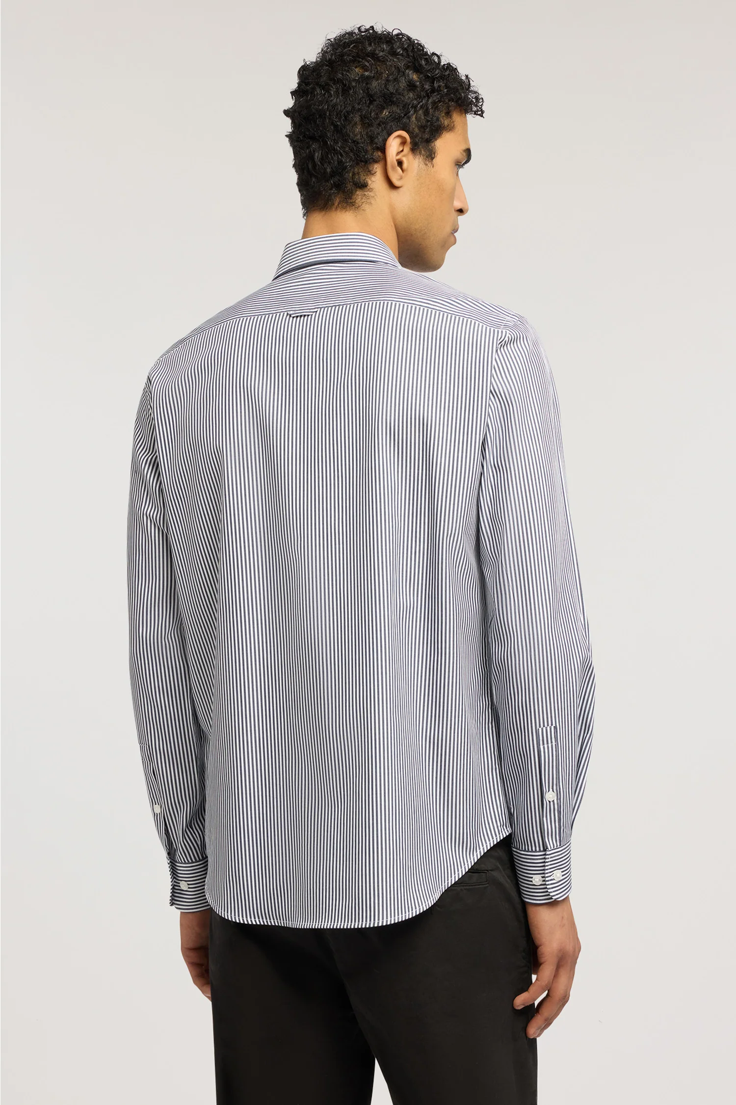 Regular-fit striped poplin shirt - Image 2