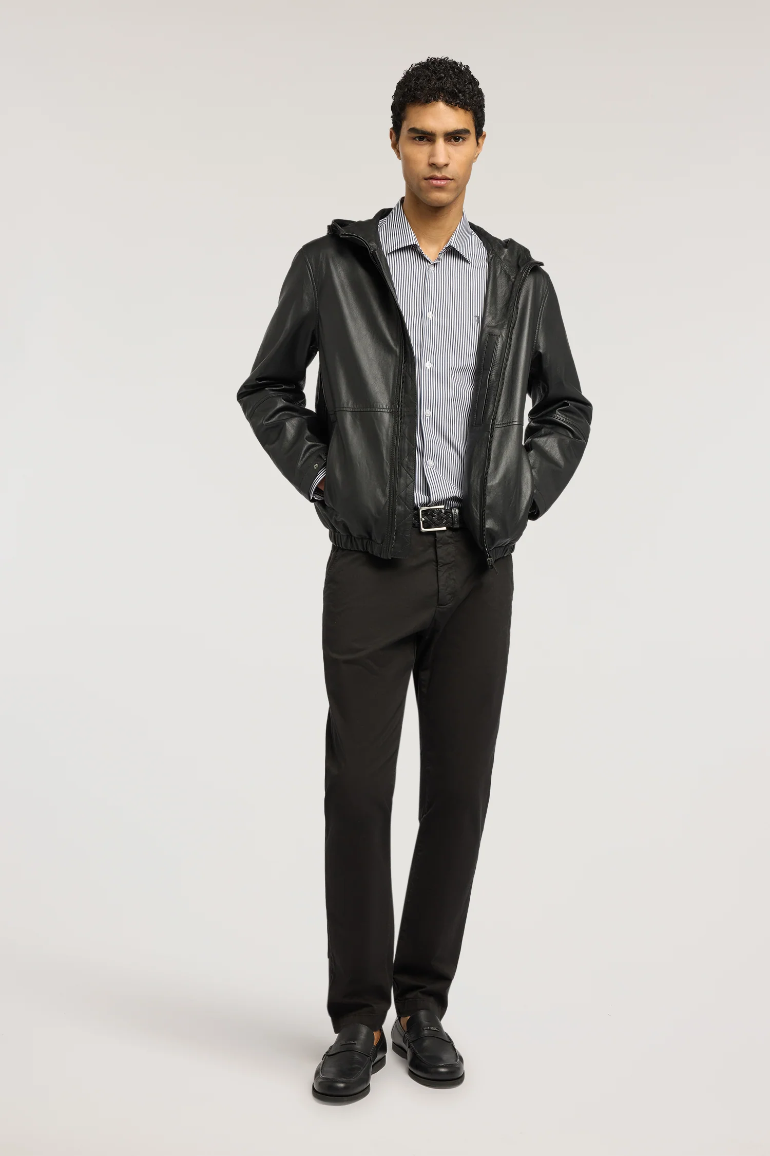 Regular-fit striped poplin shirt - Image 4
