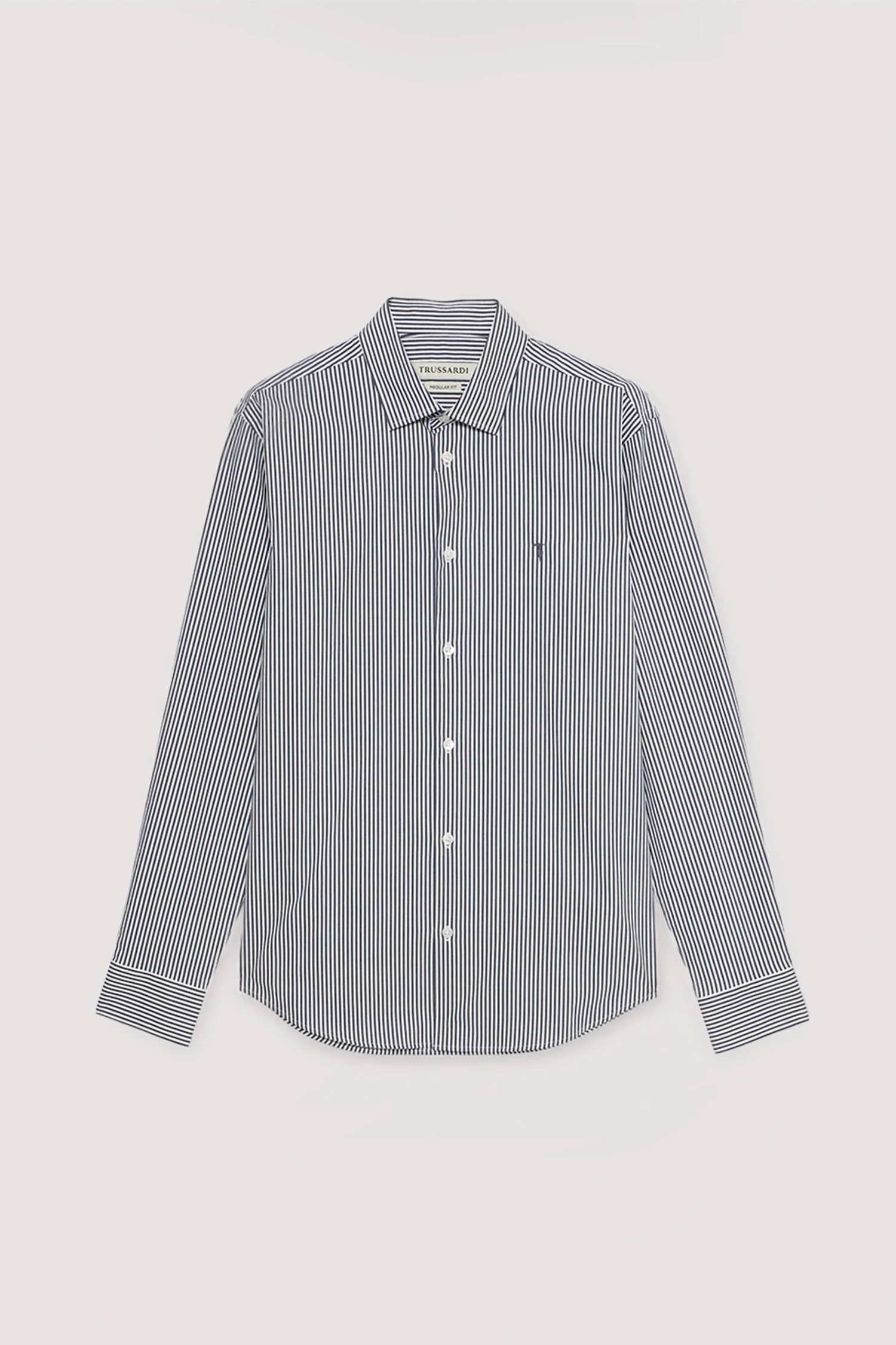 Regular-fit striped poplin shirt - Image 5