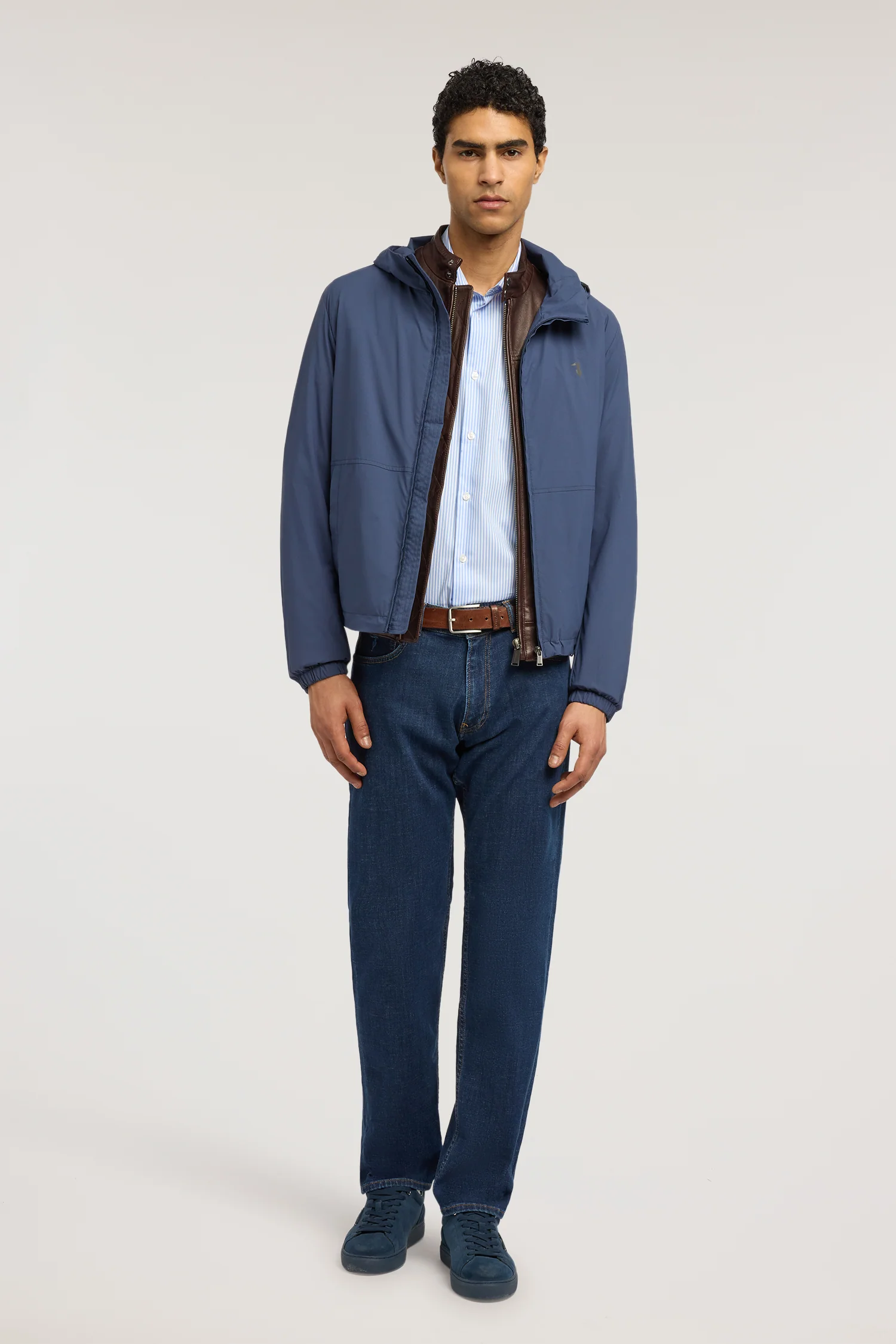 Regular-fit striped poplin shirt - Image 4