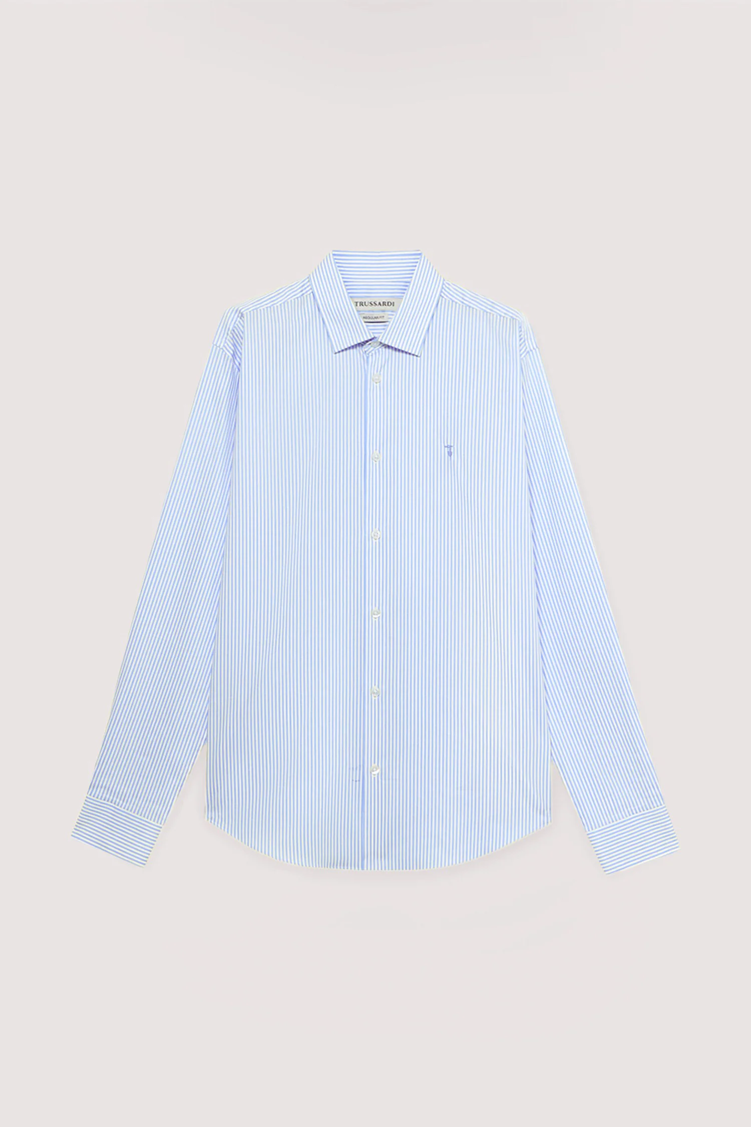 Regular-fit striped poplin shirt - Image 5