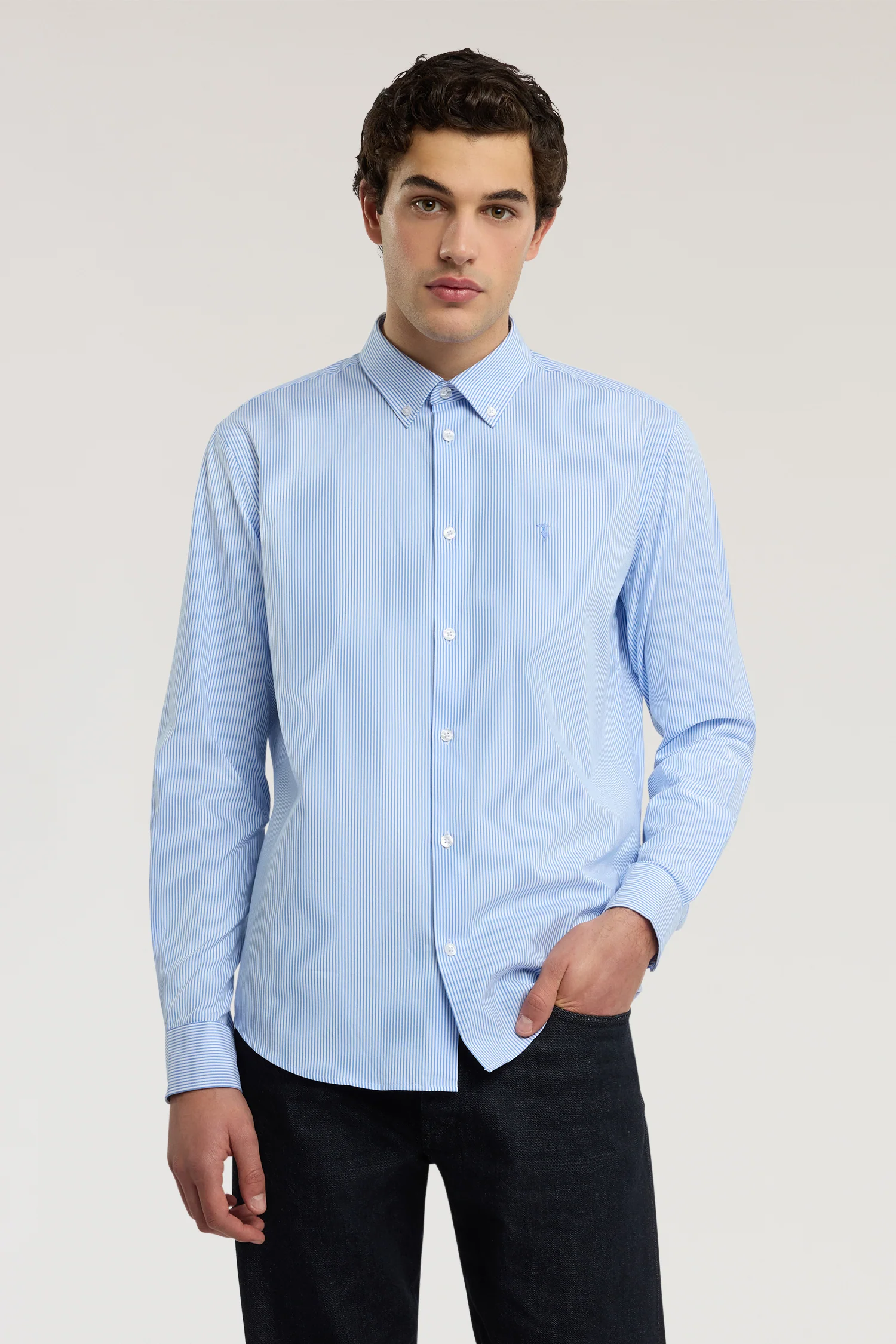 Regular fit striped shirt easy to iron - Image 2