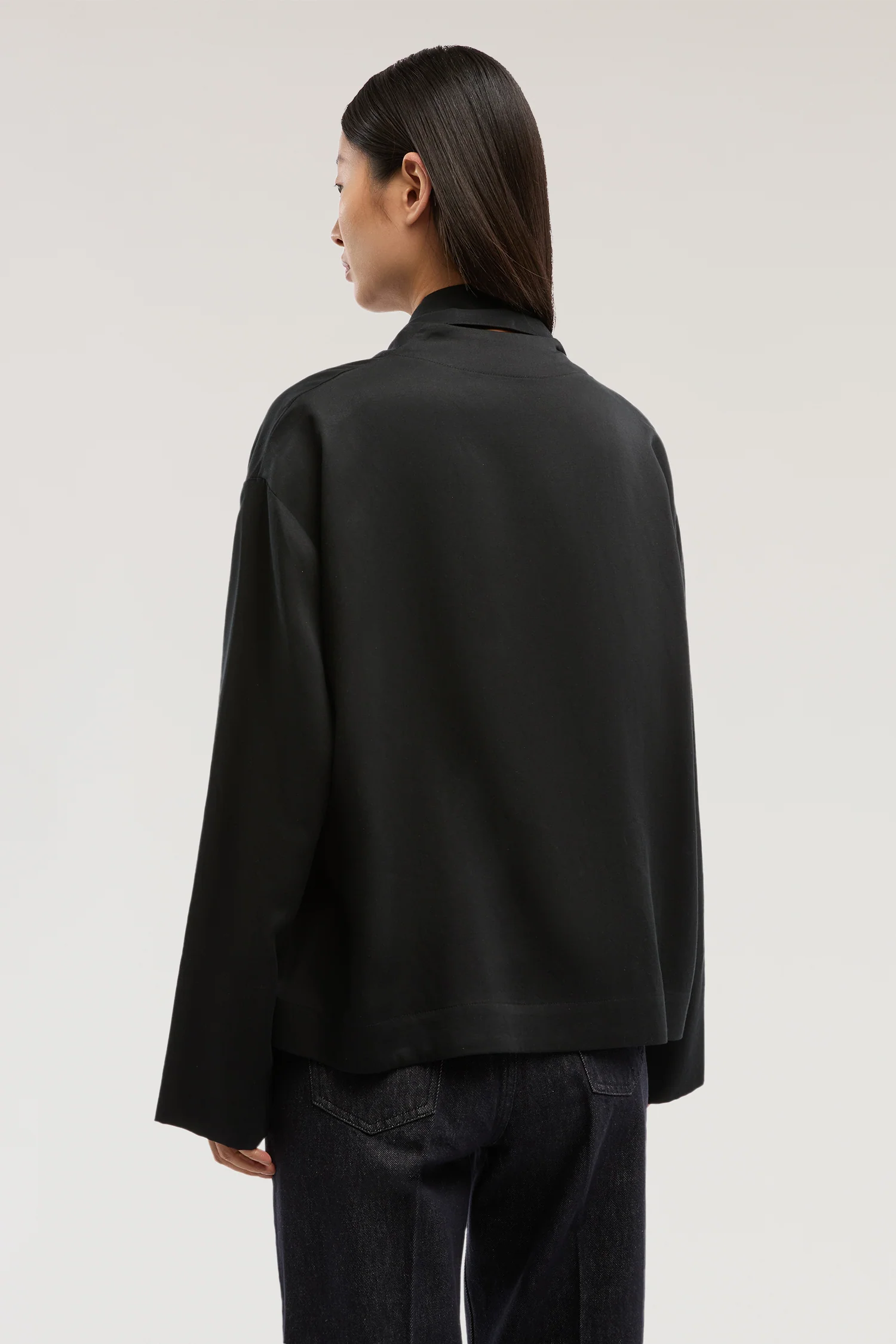 Relaxed fit jacket shirt with scarf - Image 3