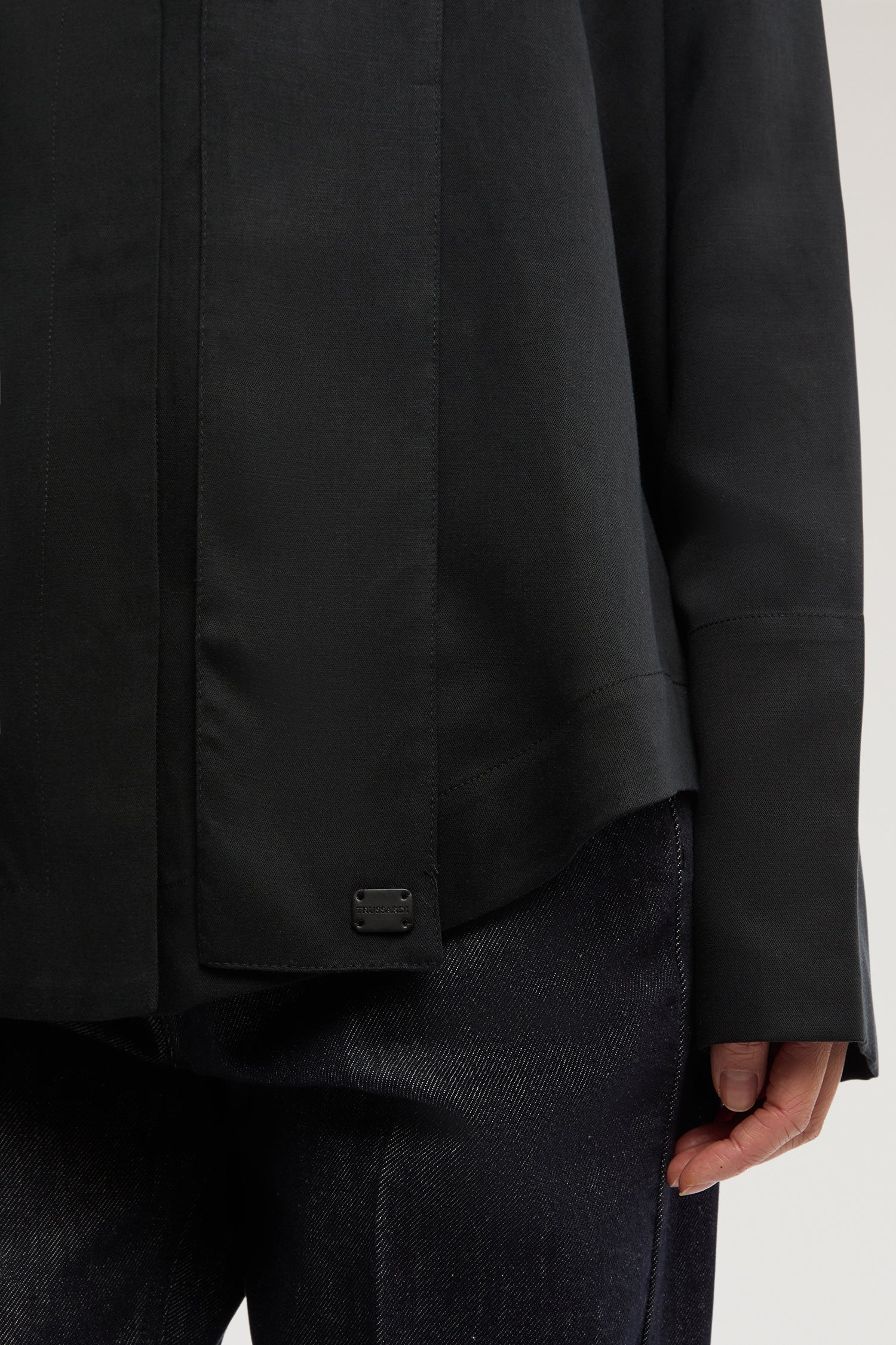 Relaxed fit jacket shirt with scarf - Image 4