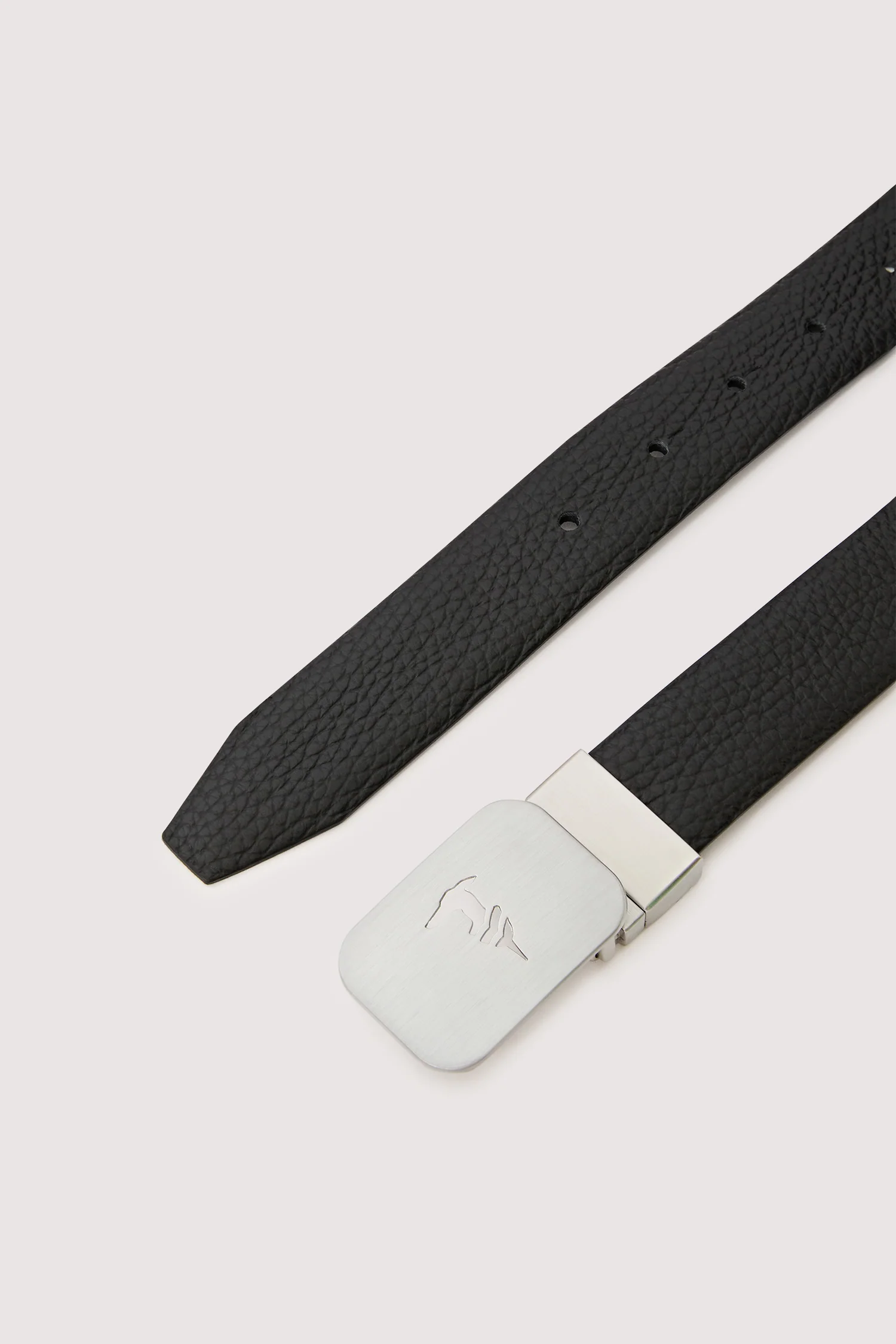 Reversible calf leather belt with greyhound buckle - Image 3