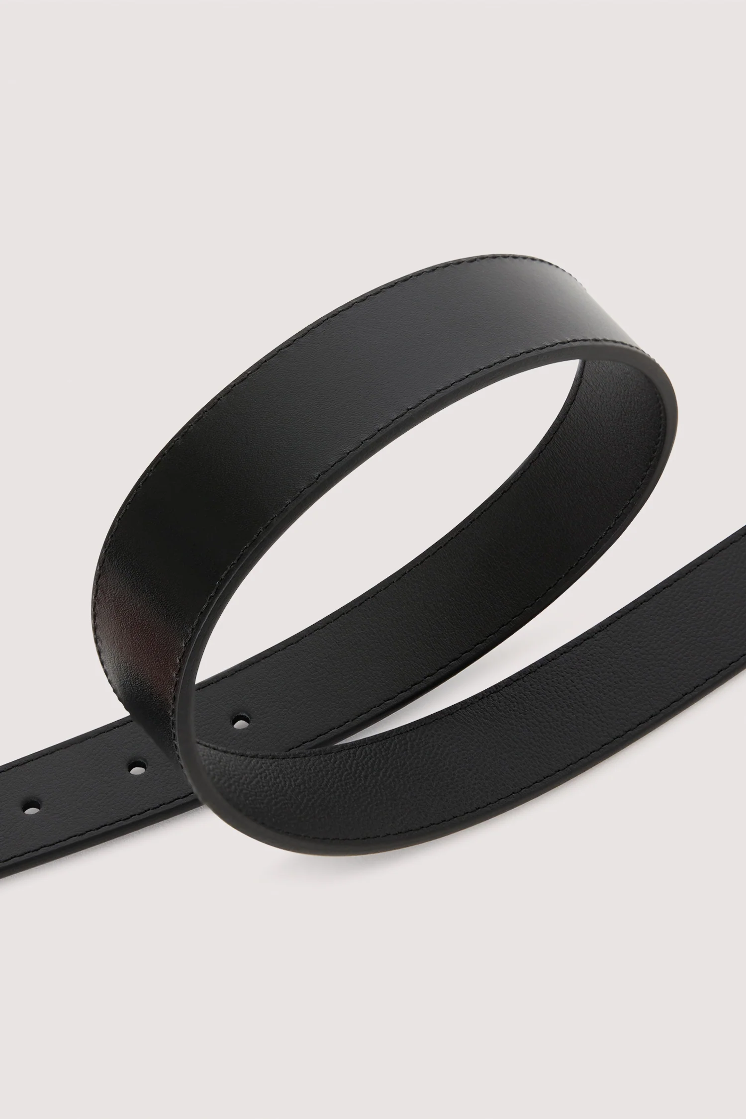 Reversible leather and crepe belt - Image 3