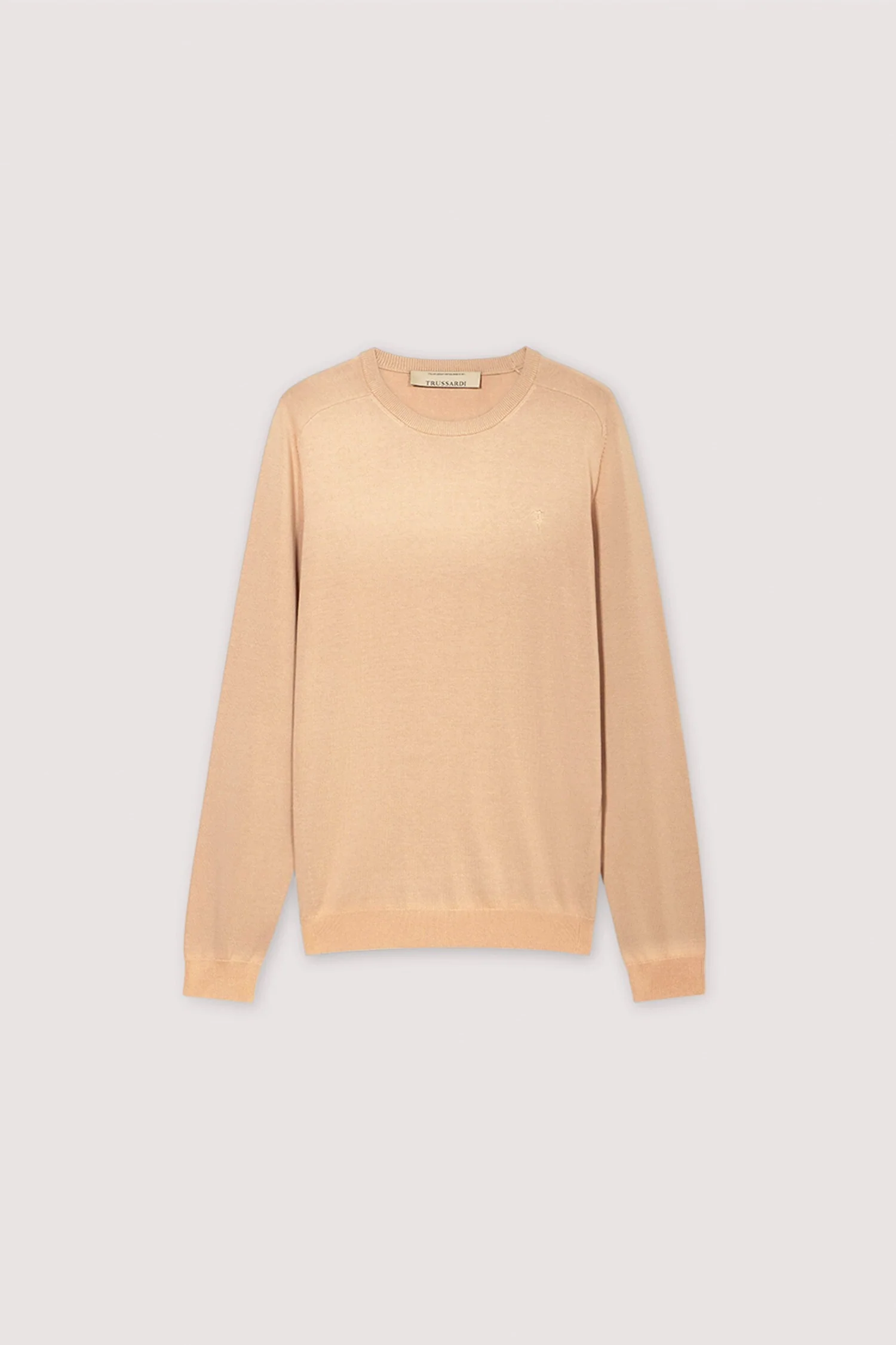 Round neck jumper in cotton and silk - Image 5