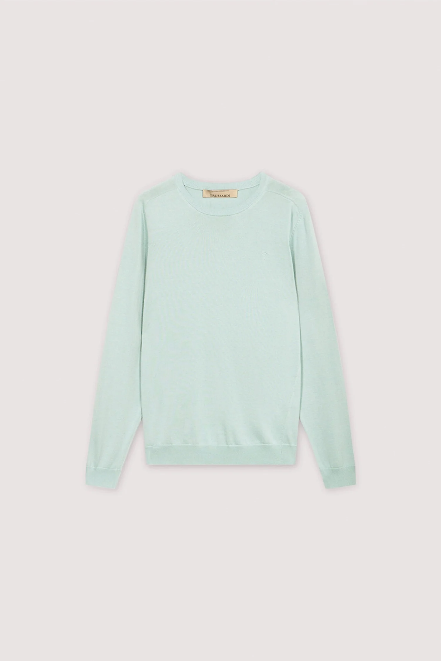 Round neck jumper in cotton and silk - Image 5