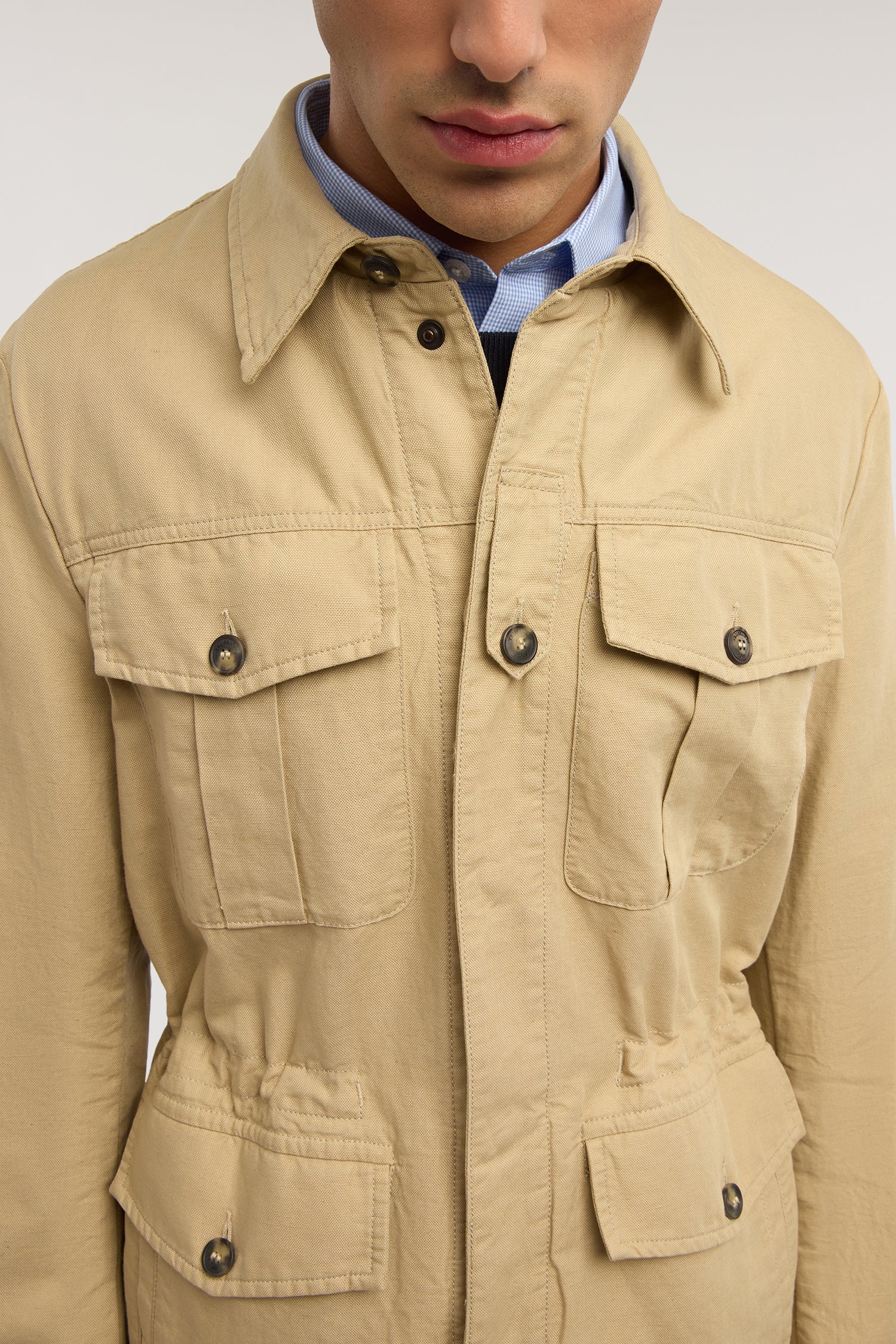 Saharan jacket in cotton and linen - Image 4