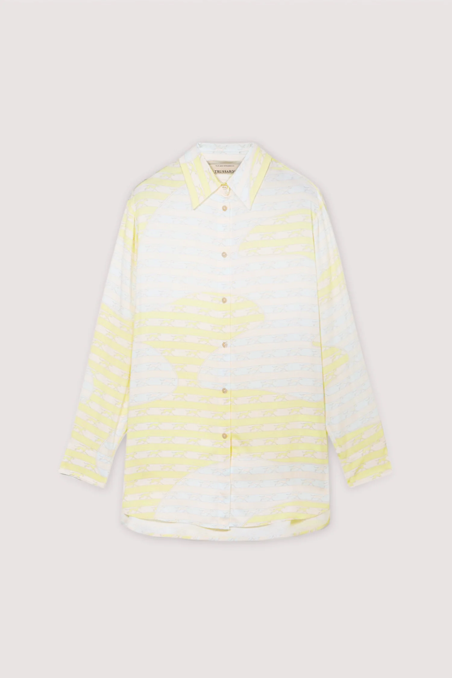 Satin overshirt with print - Image 5