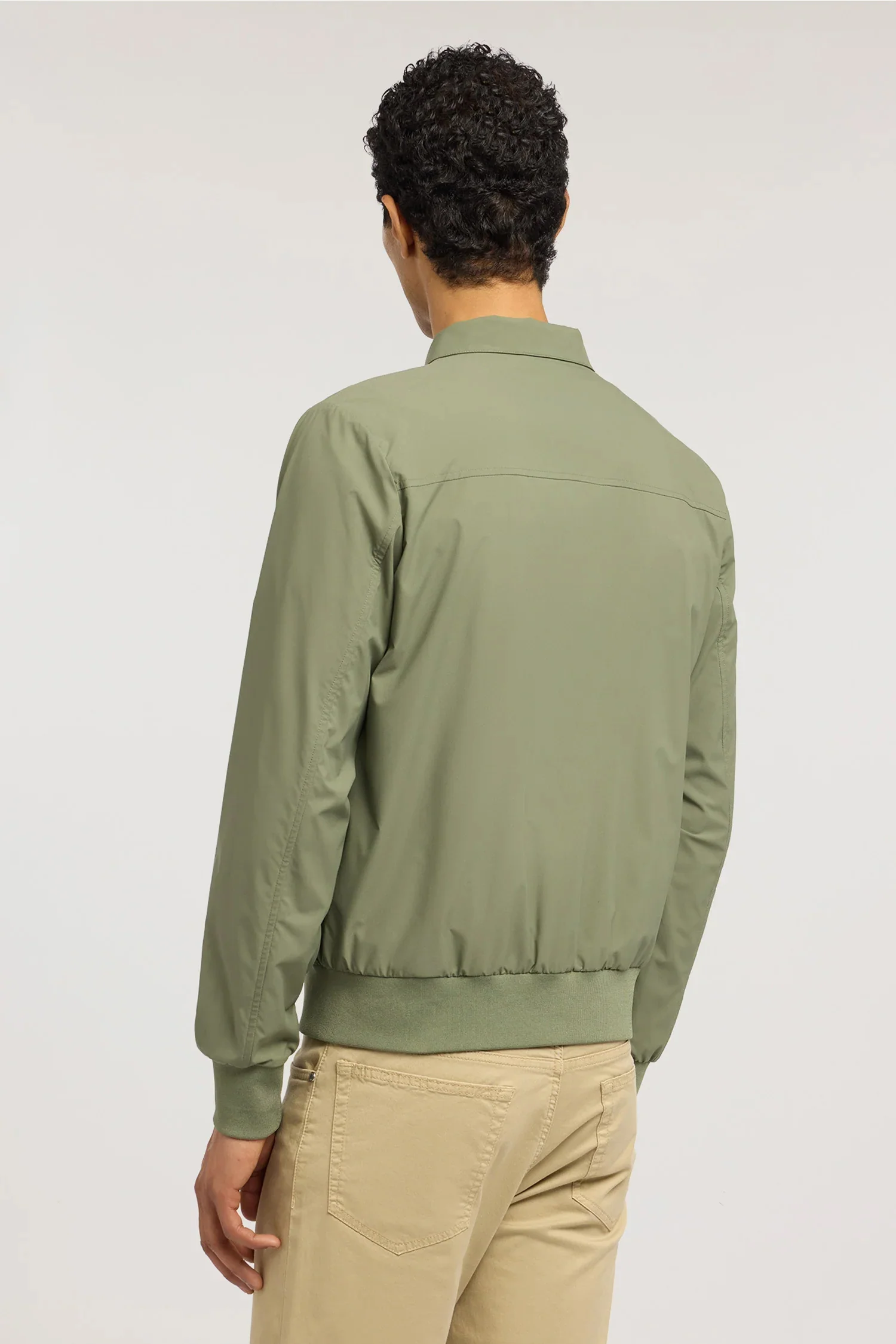 Shirt collar jacket in microfibre - Image 2