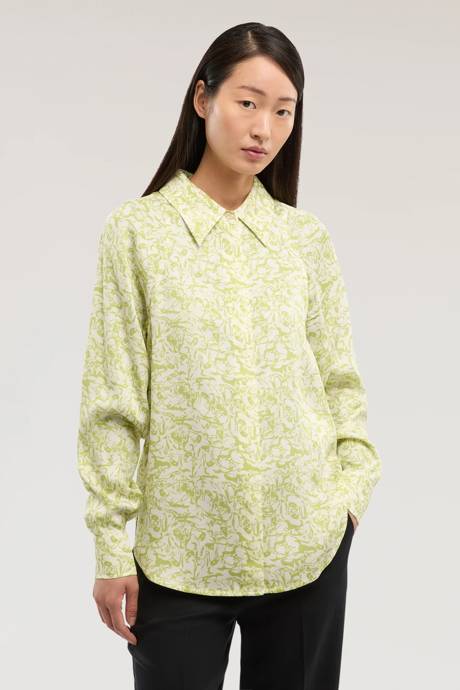 Shirt with viscose twill print - Image 2