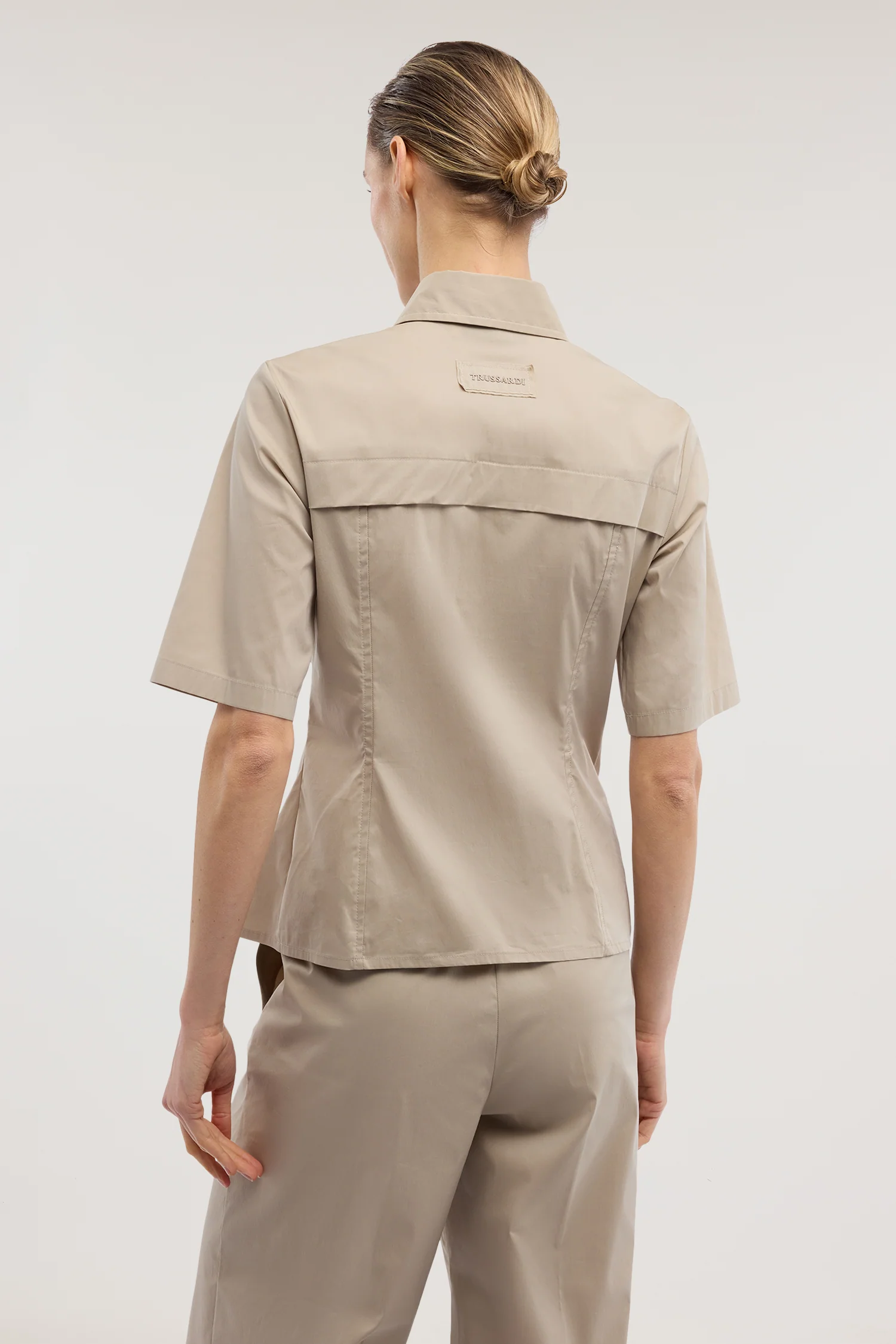 Short-sleeved cotton shirt in lightweight fabric - Image 2