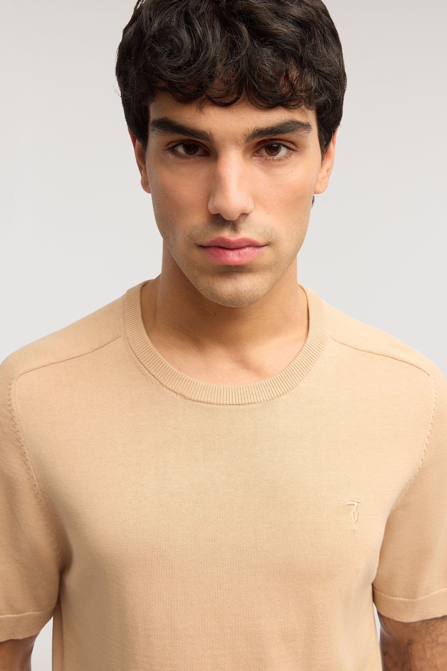 Short-sleeved t-shirt in cotton and linen - Image 3
