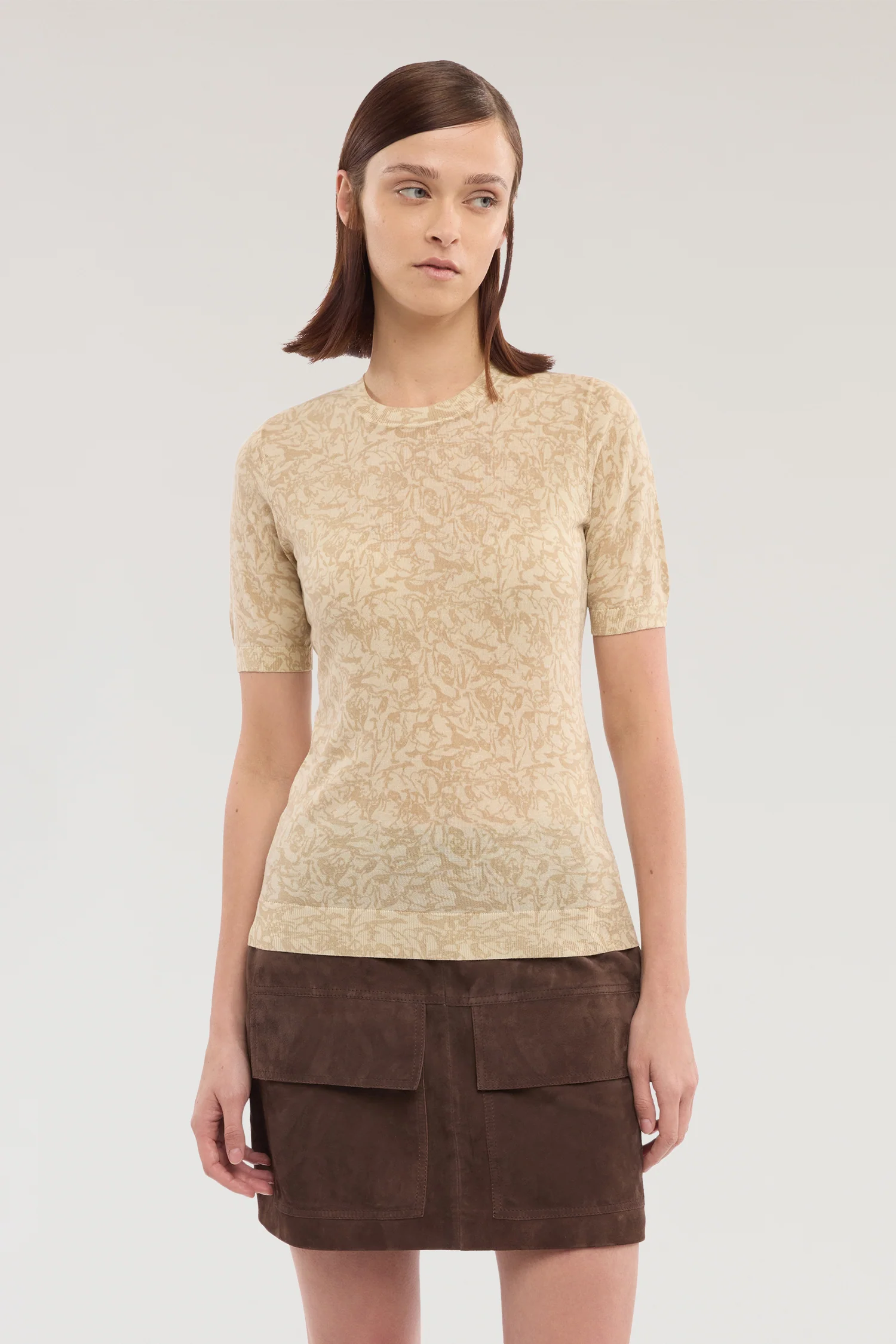 Short-sleeved T-shirt with lyocell print - Image 4