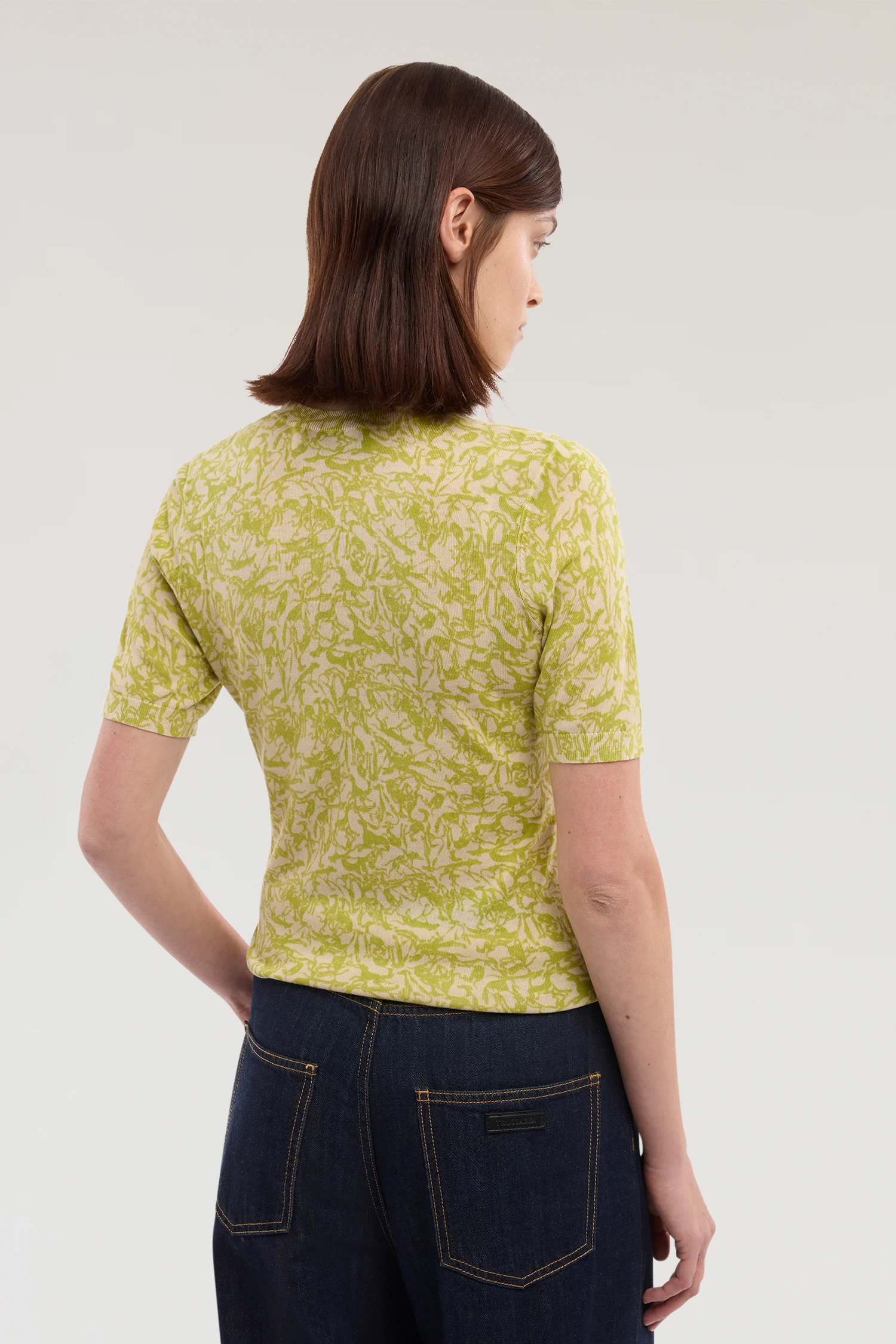 Short-sleeved T-shirt with lyocell print - Image 3
