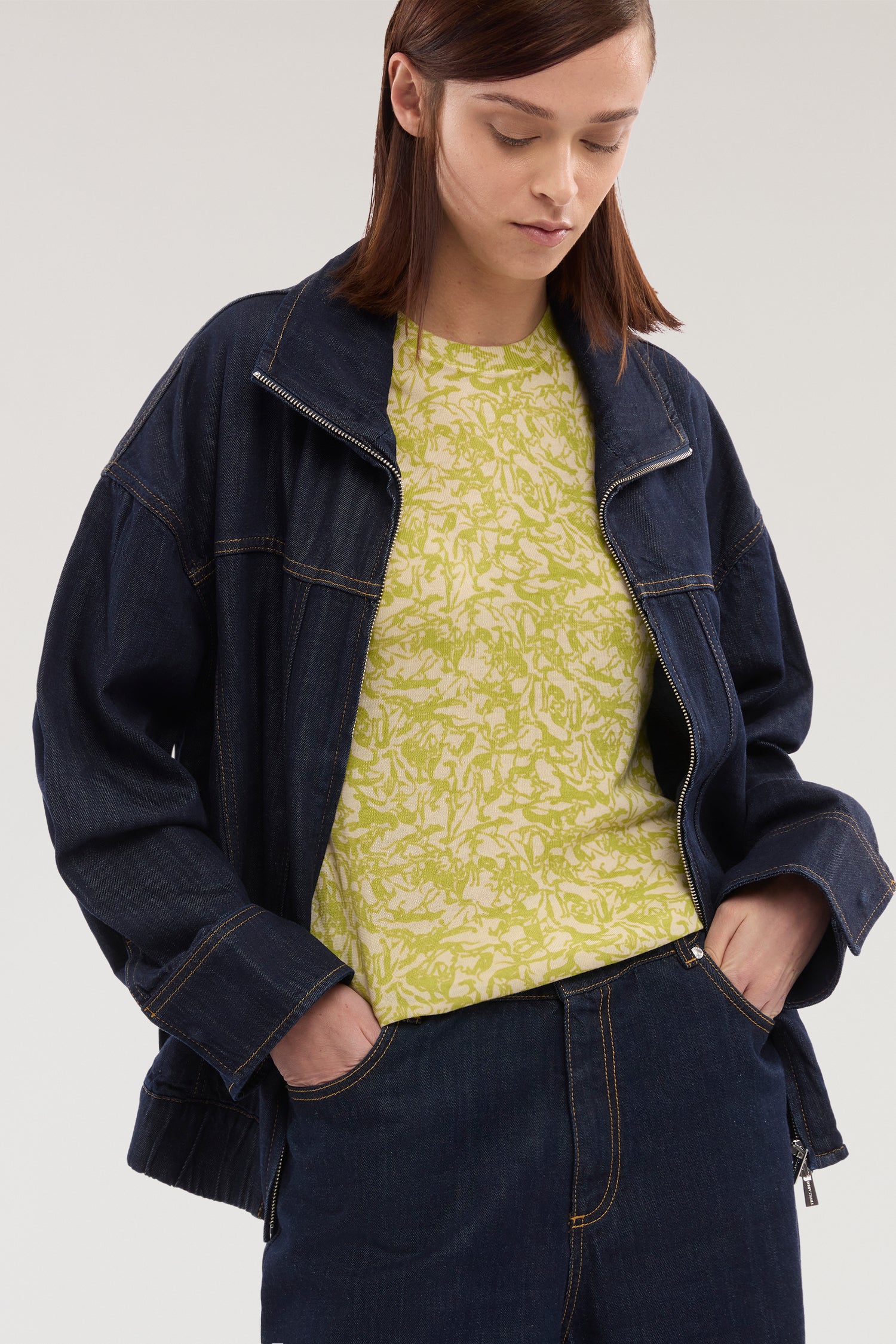 Short-sleeved T-shirt with lyocell print - Image 4
