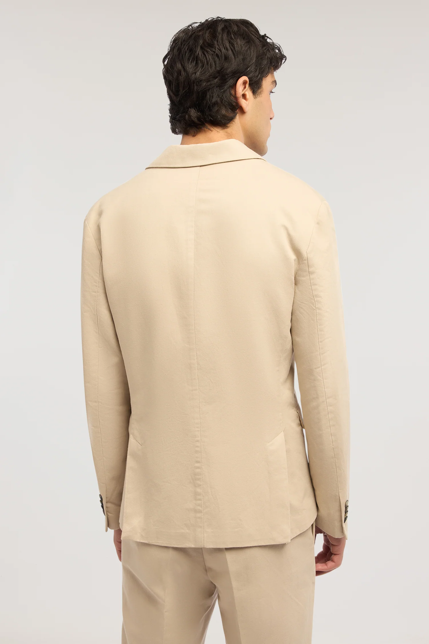 Single-breasted blazer in linen and cotton - Image 2