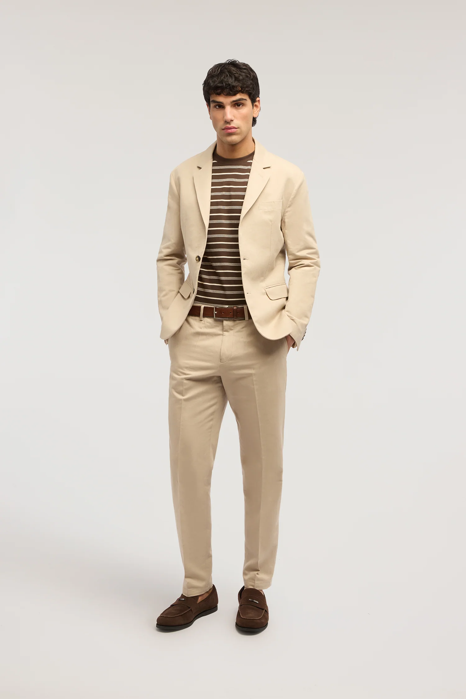 Single-breasted blazer in linen and cotton - Image 4