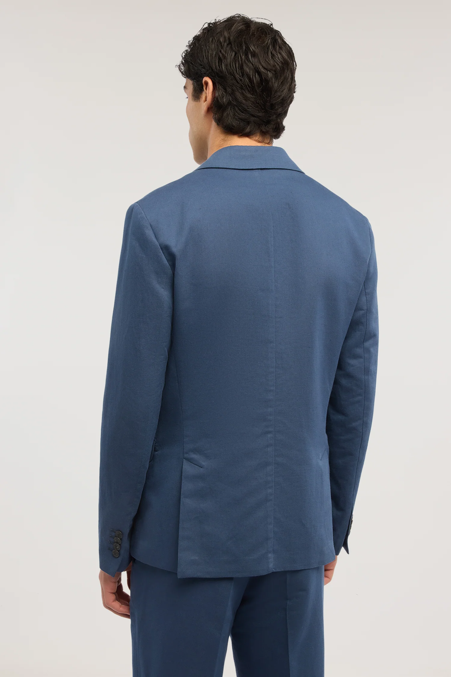 Single-breasted blazer in linen and cotton - Image 2