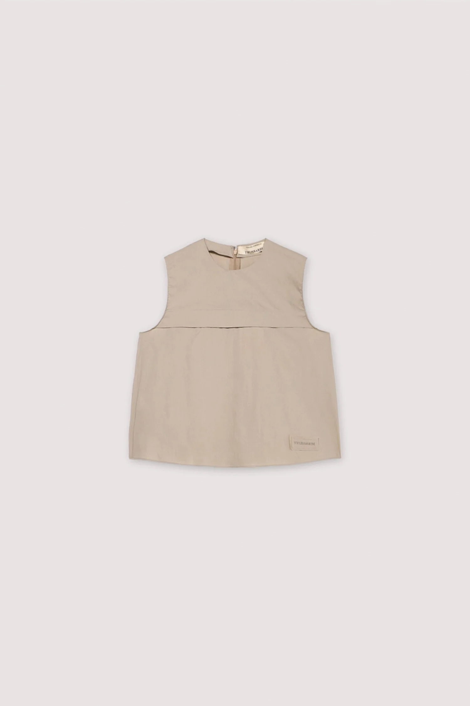 Sleeveless blouse in poplin - Image 5