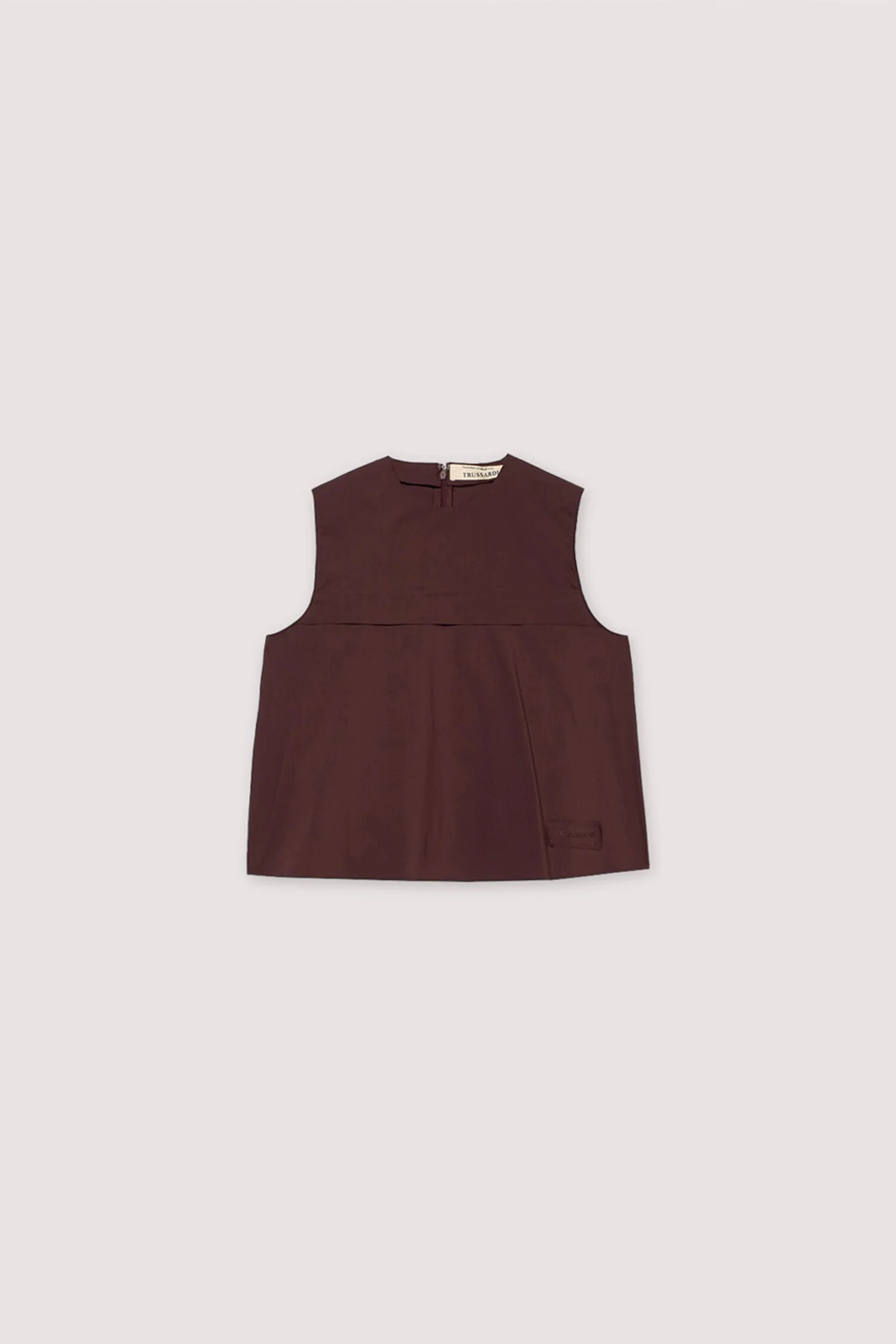 Sleeveless blouse in poplin - Image 5