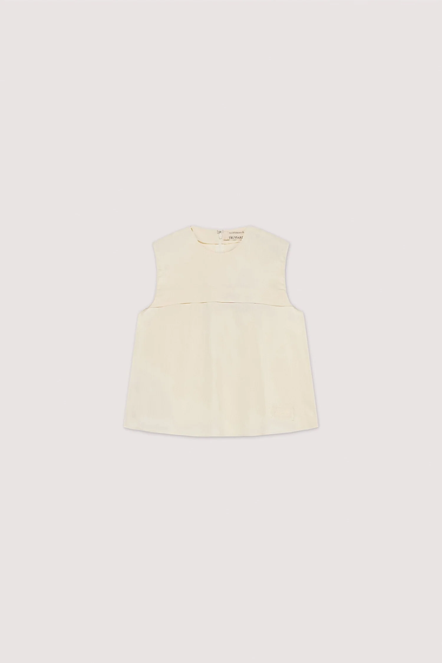 Sleeveless blouse in poplin - Image 5