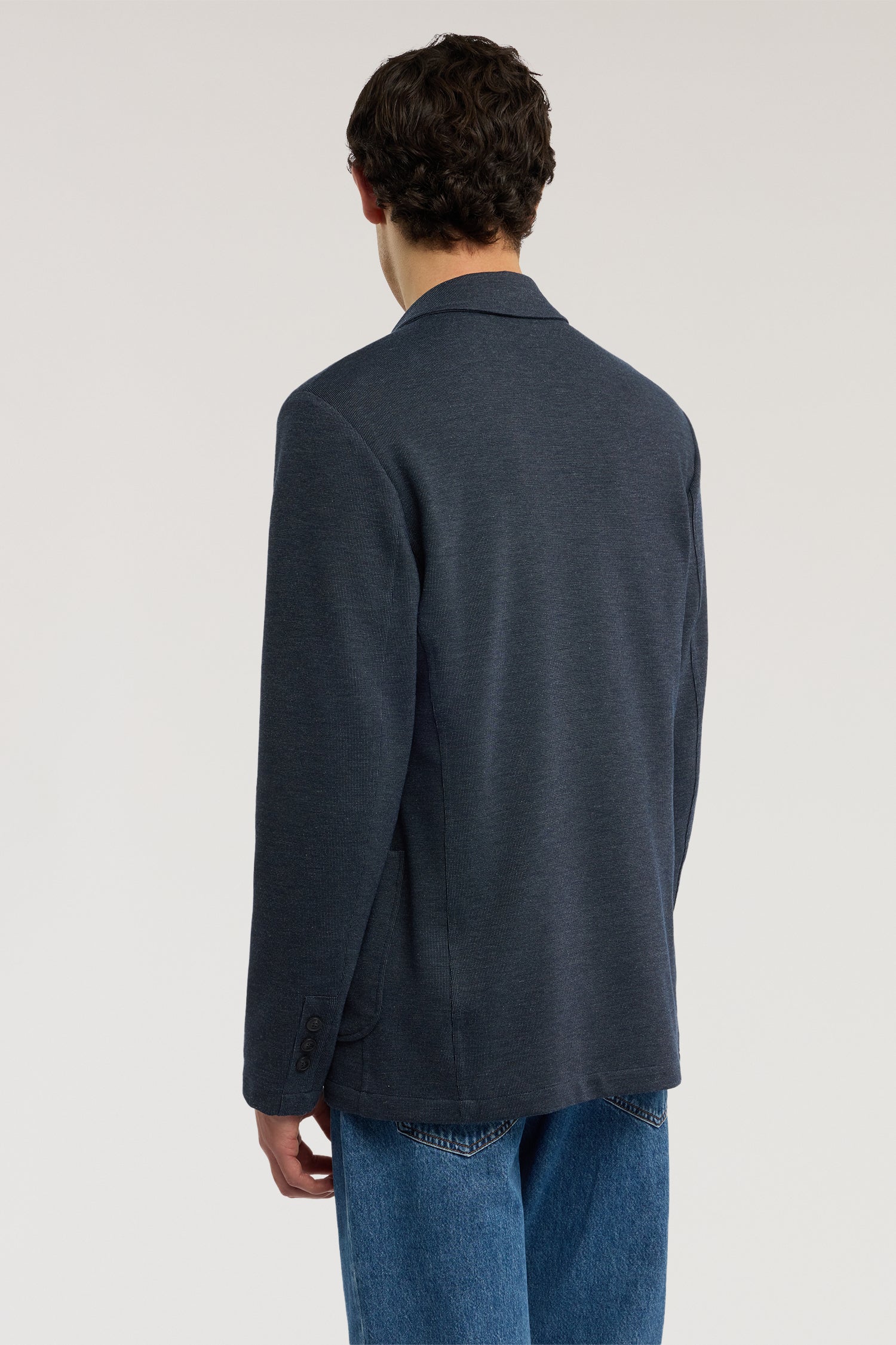 Slim-fit blazer in three-dimensional jersey - Image 2