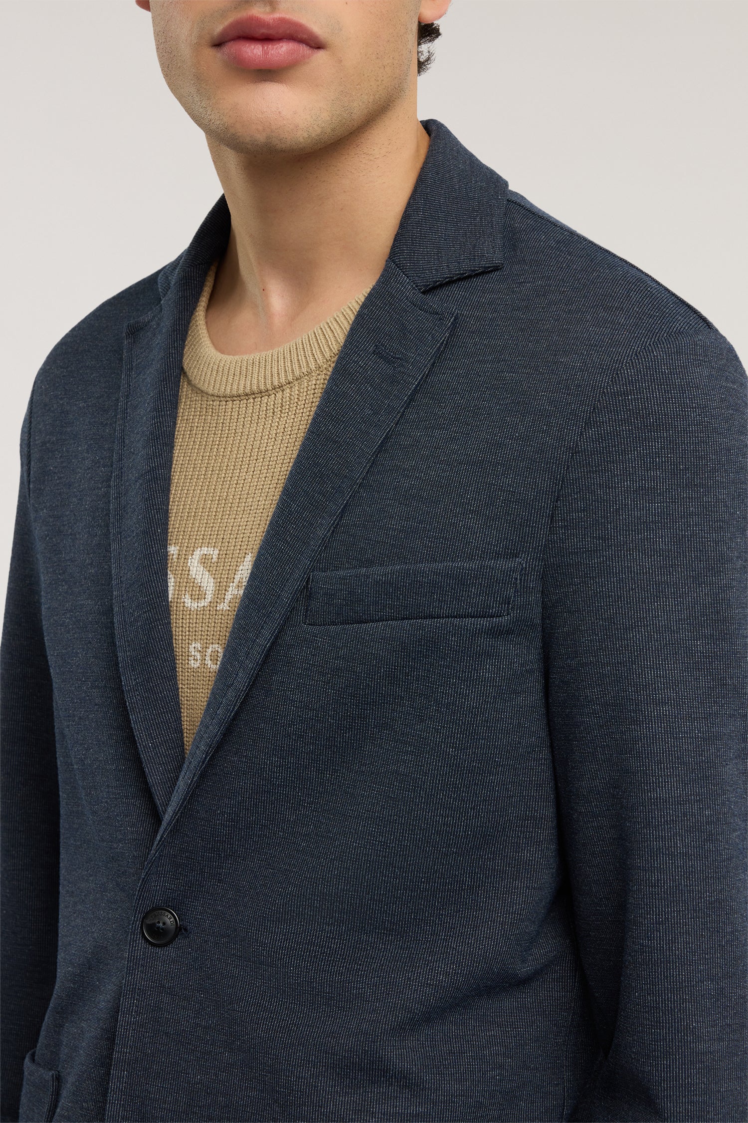 Slim-fit blazer in three-dimensional jersey - Image 3