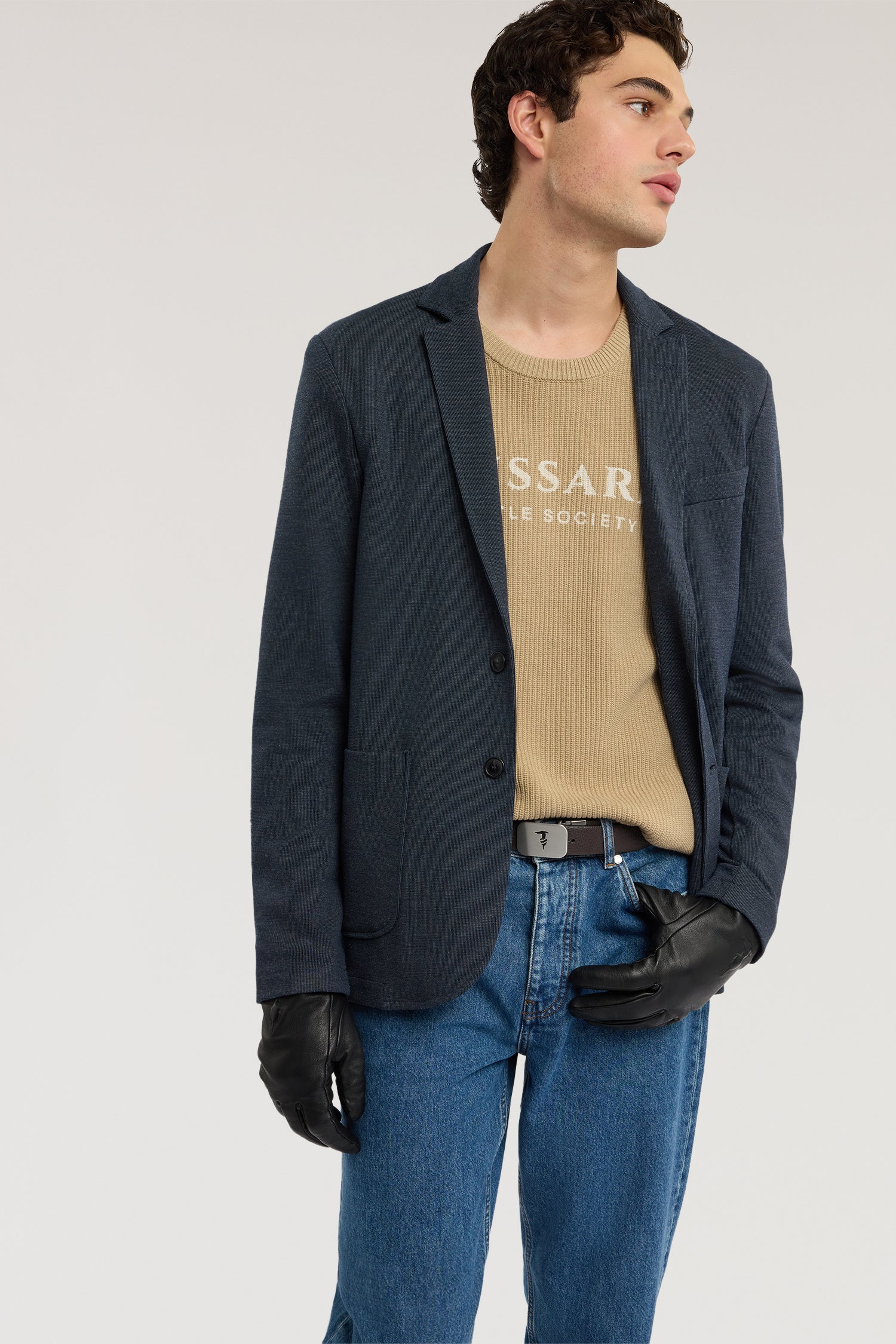 Slim-fit blazer in three-dimensional jersey - Image 4