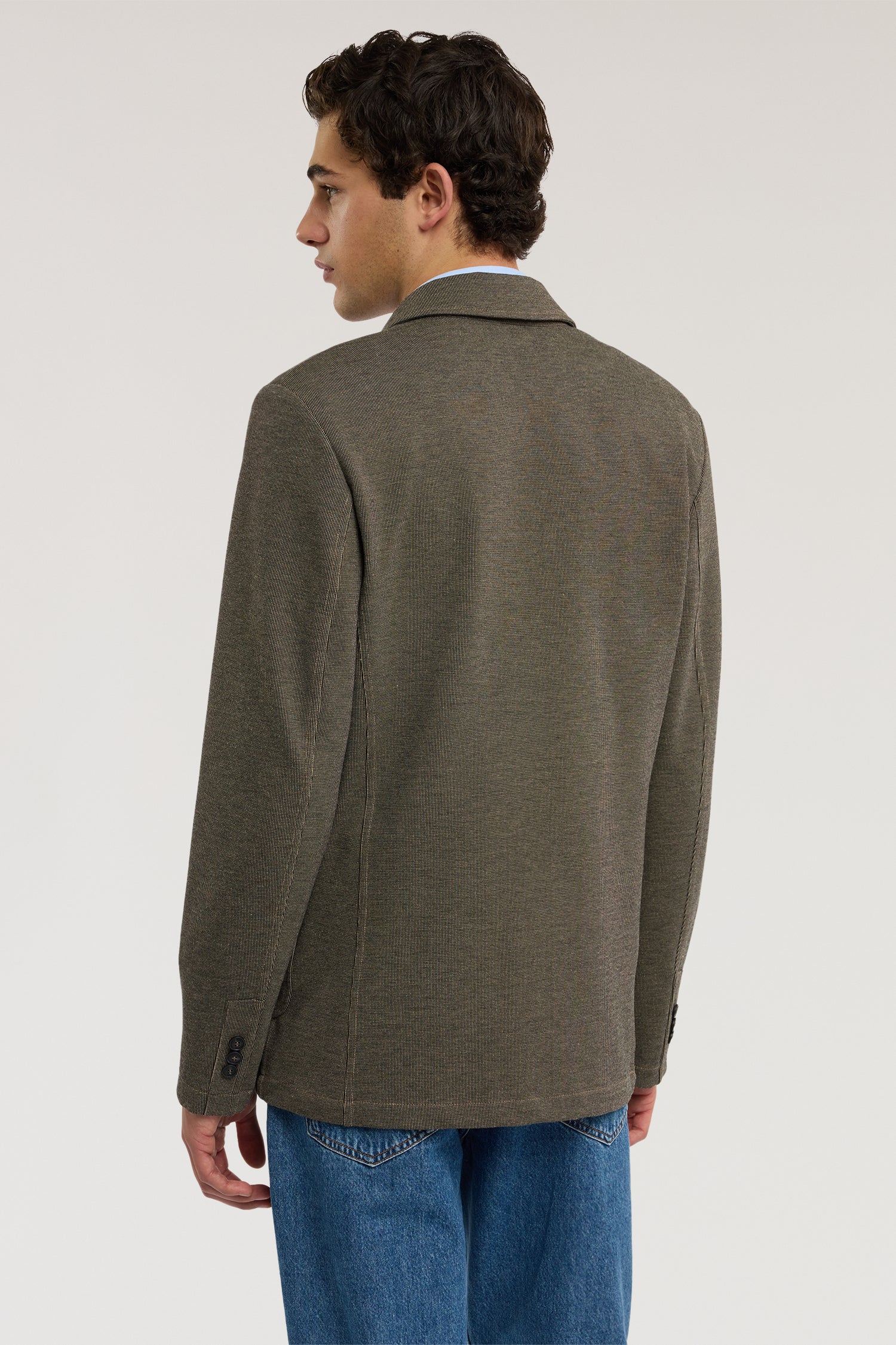 Slim-fit blazer in three-dimensional jersey - Image 3