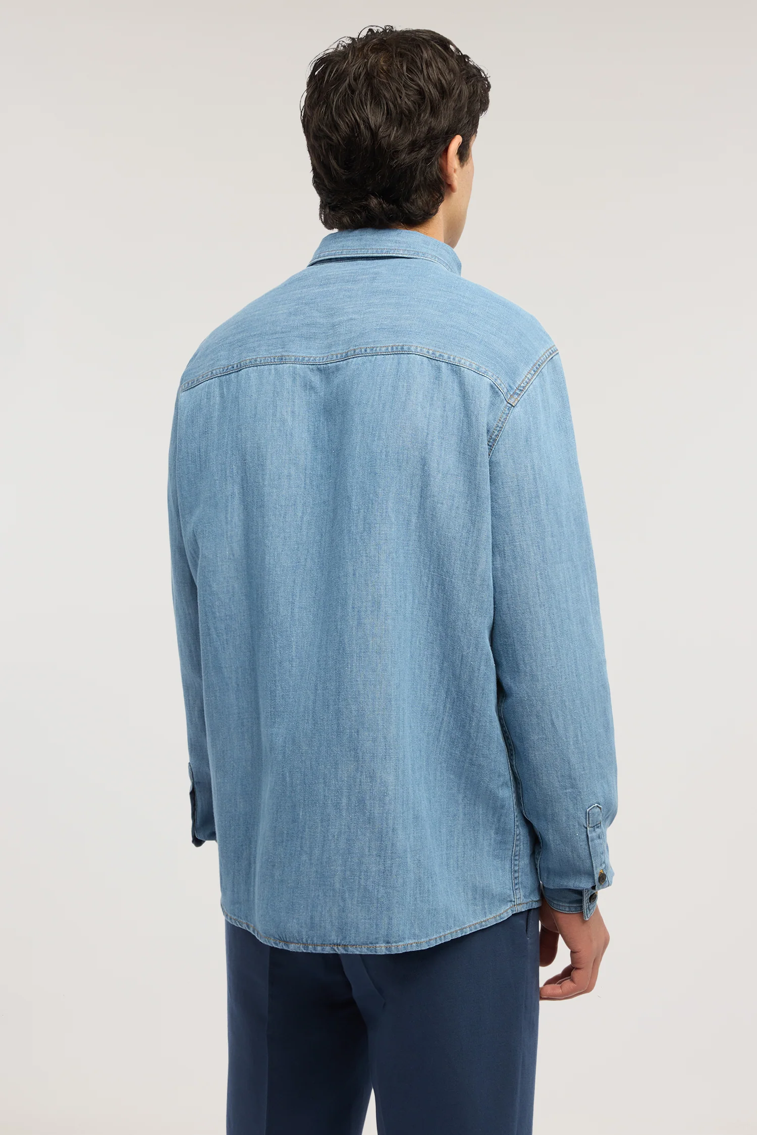 Slim fit denim shirt - Image 2