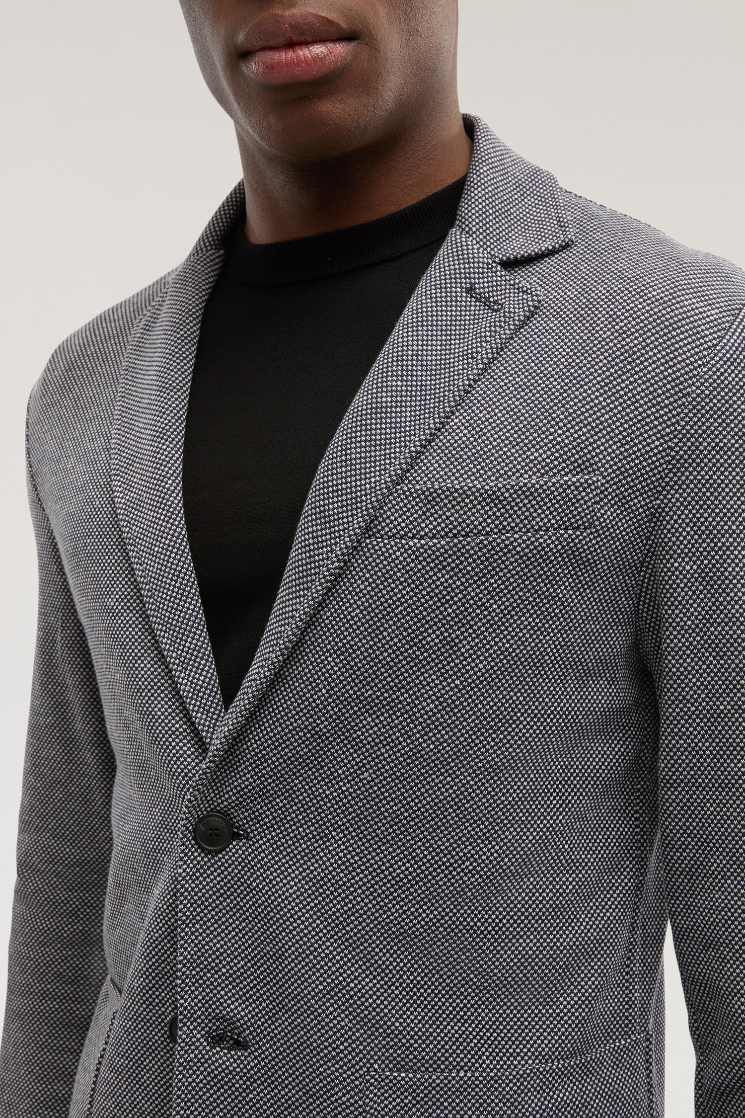 Slim-fit jacket in linen-blend jersey - Image 3