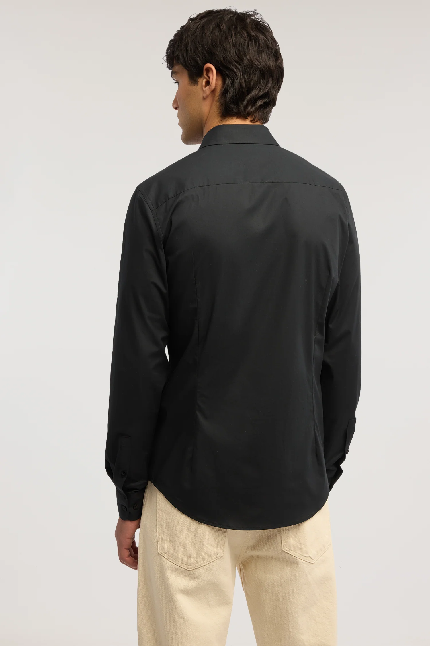 Slim-fit stretch cotton poplin shirt - Image 2