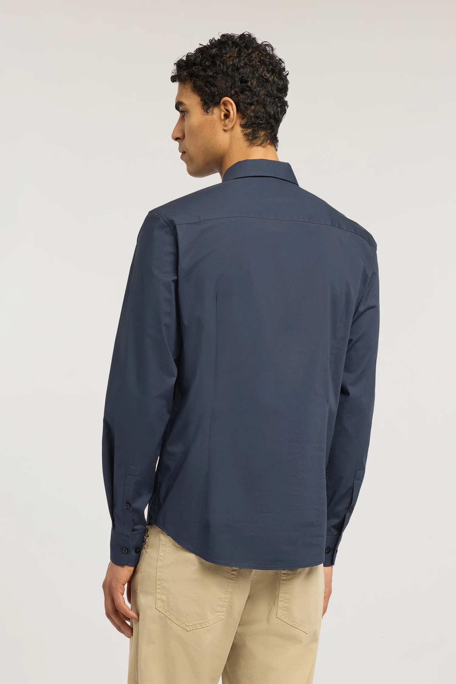 Slim-fit stretch cotton poplin shirt - Image 2