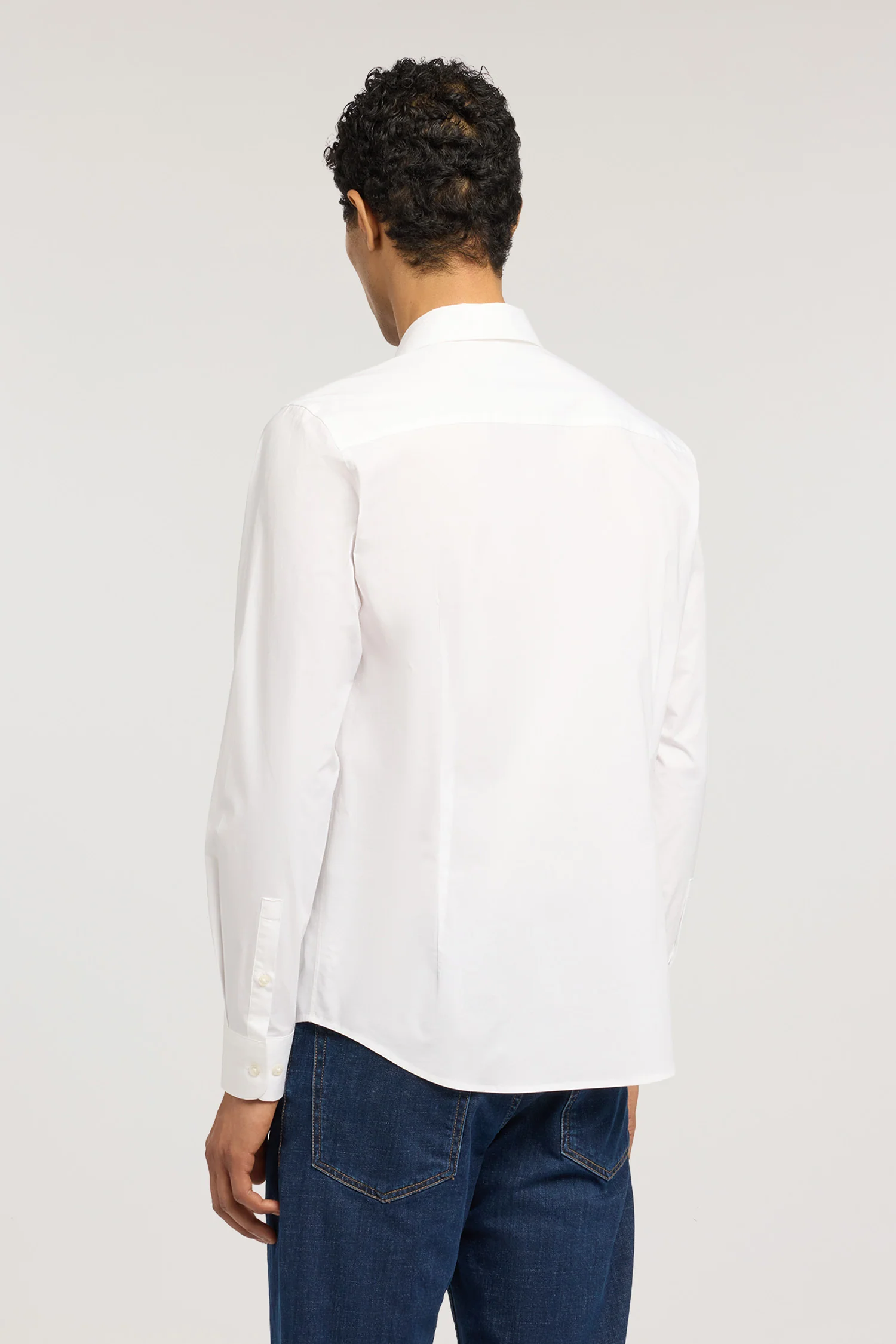 Slim-fit stretch cotton poplin shirt - Image 2